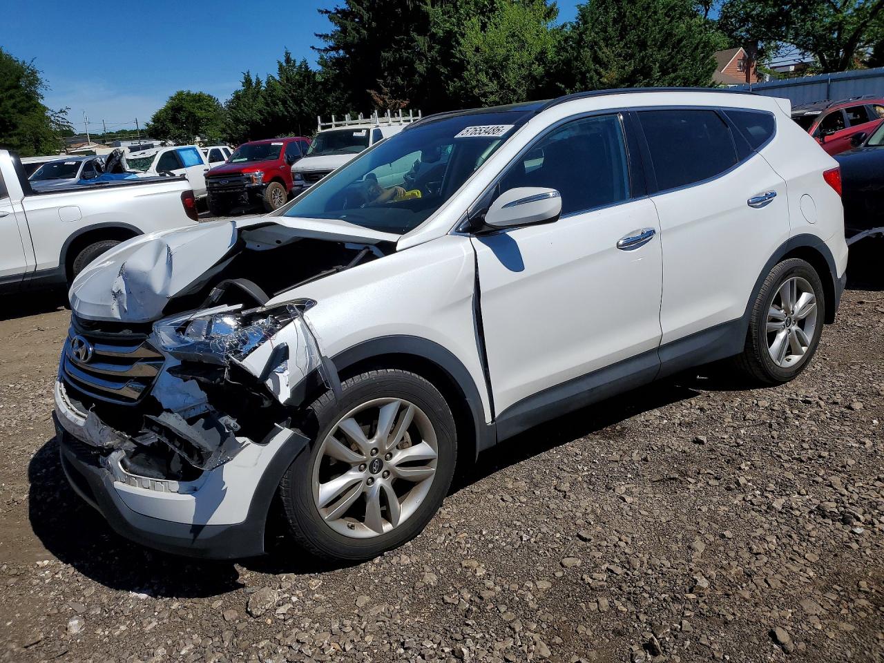 2015 Hyundai Santa Fe Sport 2.0t White vin: 5XYZWDLA9FG275290