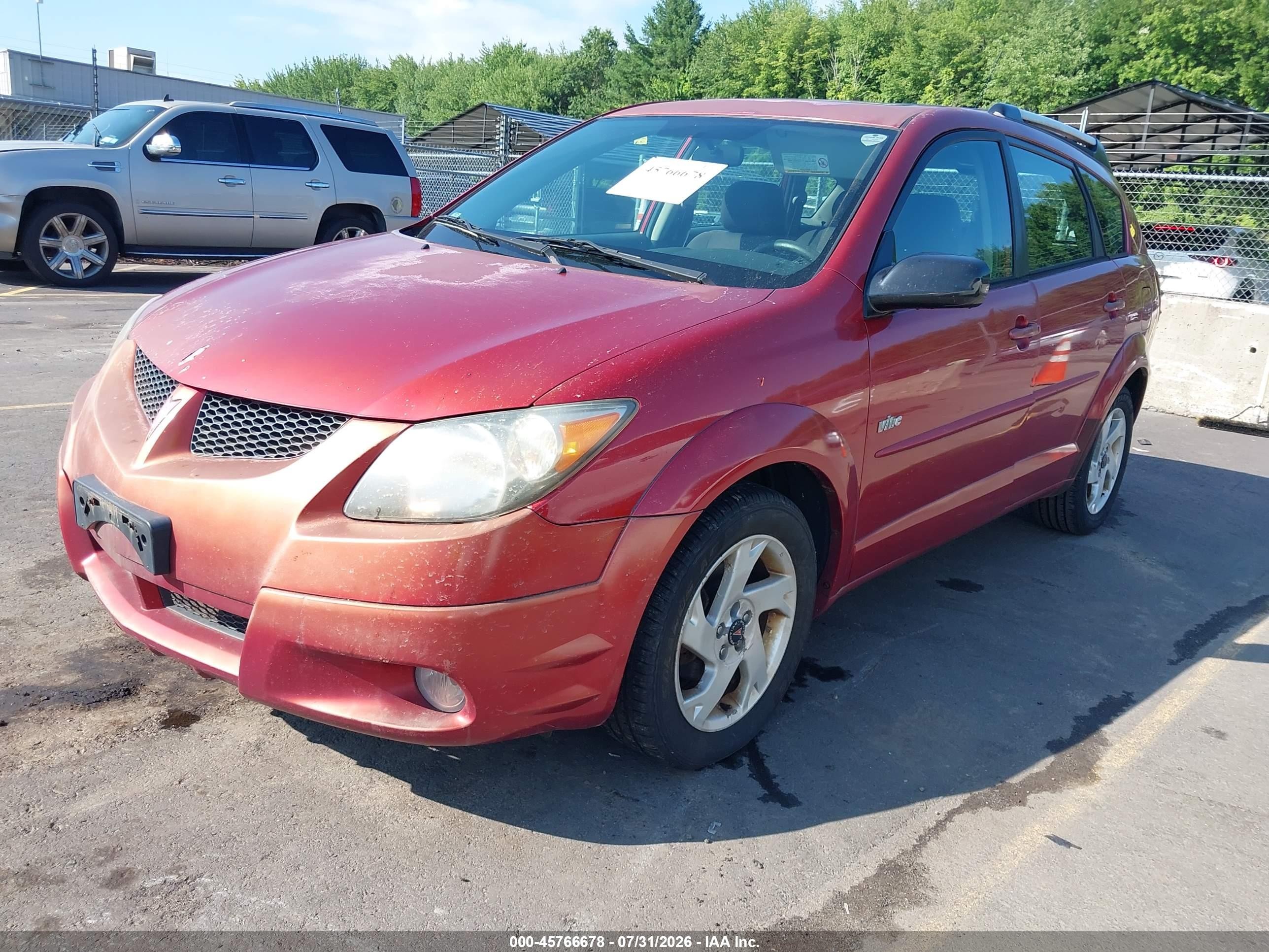 2003 Pontiac Vibe   Red vin: 5Y2SL62803Z429497