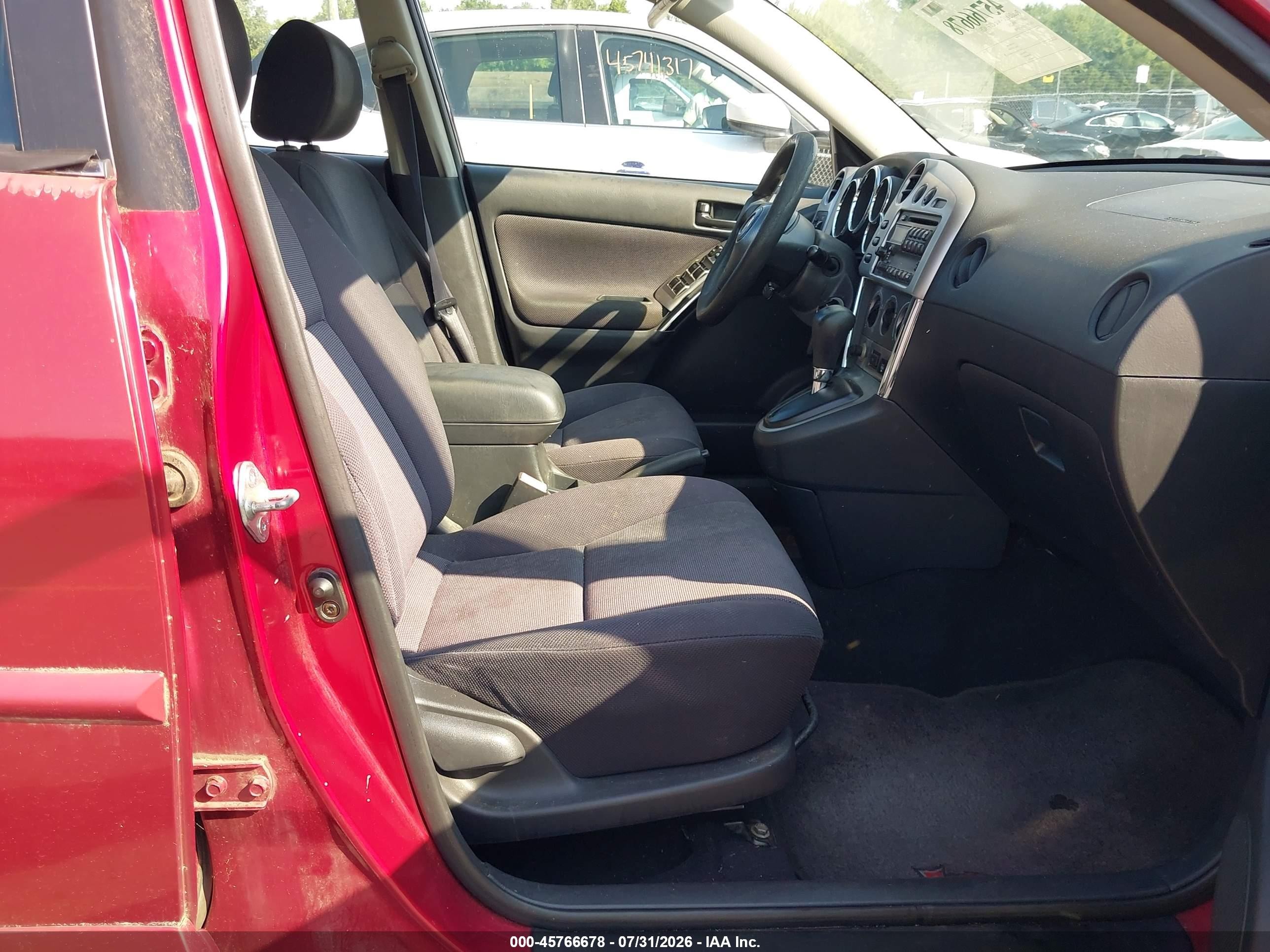 2003 Pontiac Vibe   Red vin: 5Y2SL62803Z429497