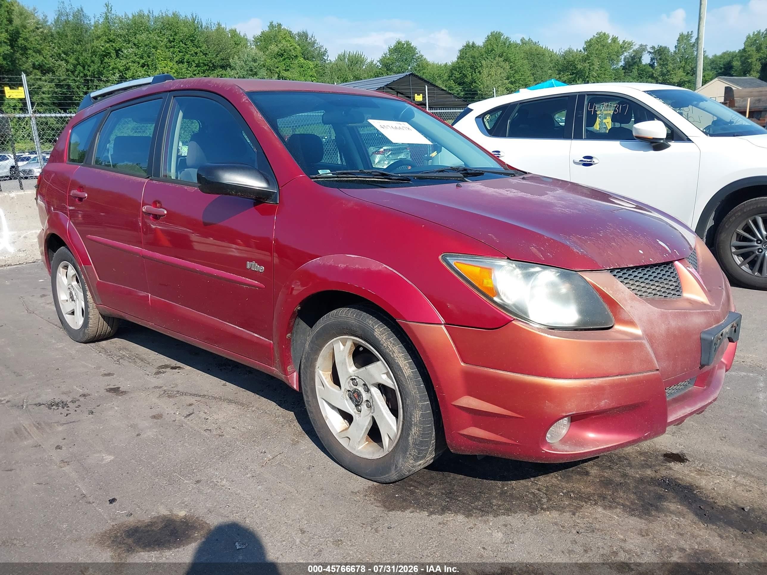 2003 Pontiac Vibe   Red vin: 5Y2SL62803Z429497