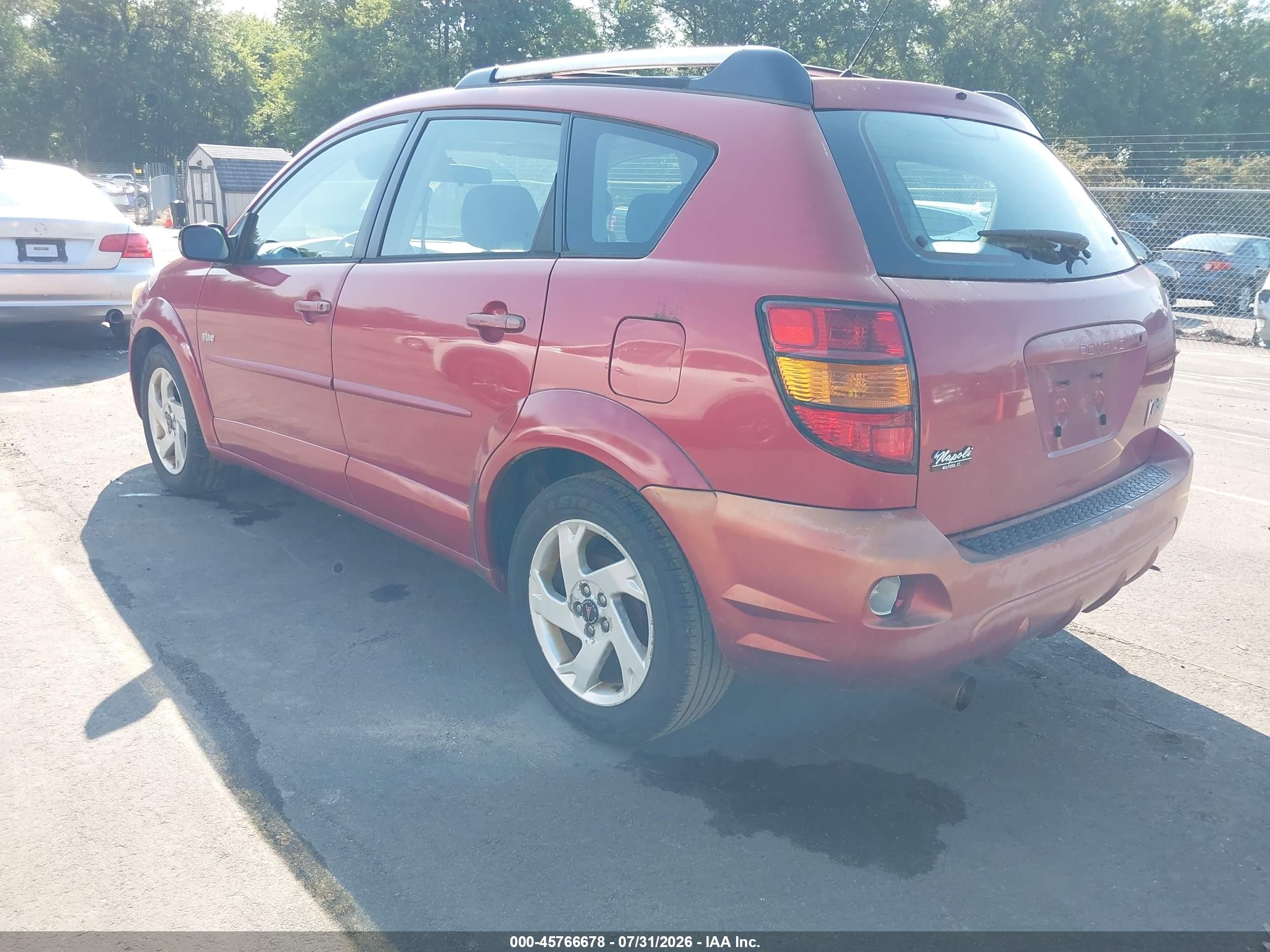 2003 Pontiac Vibe   Red vin: 5Y2SL62803Z429497