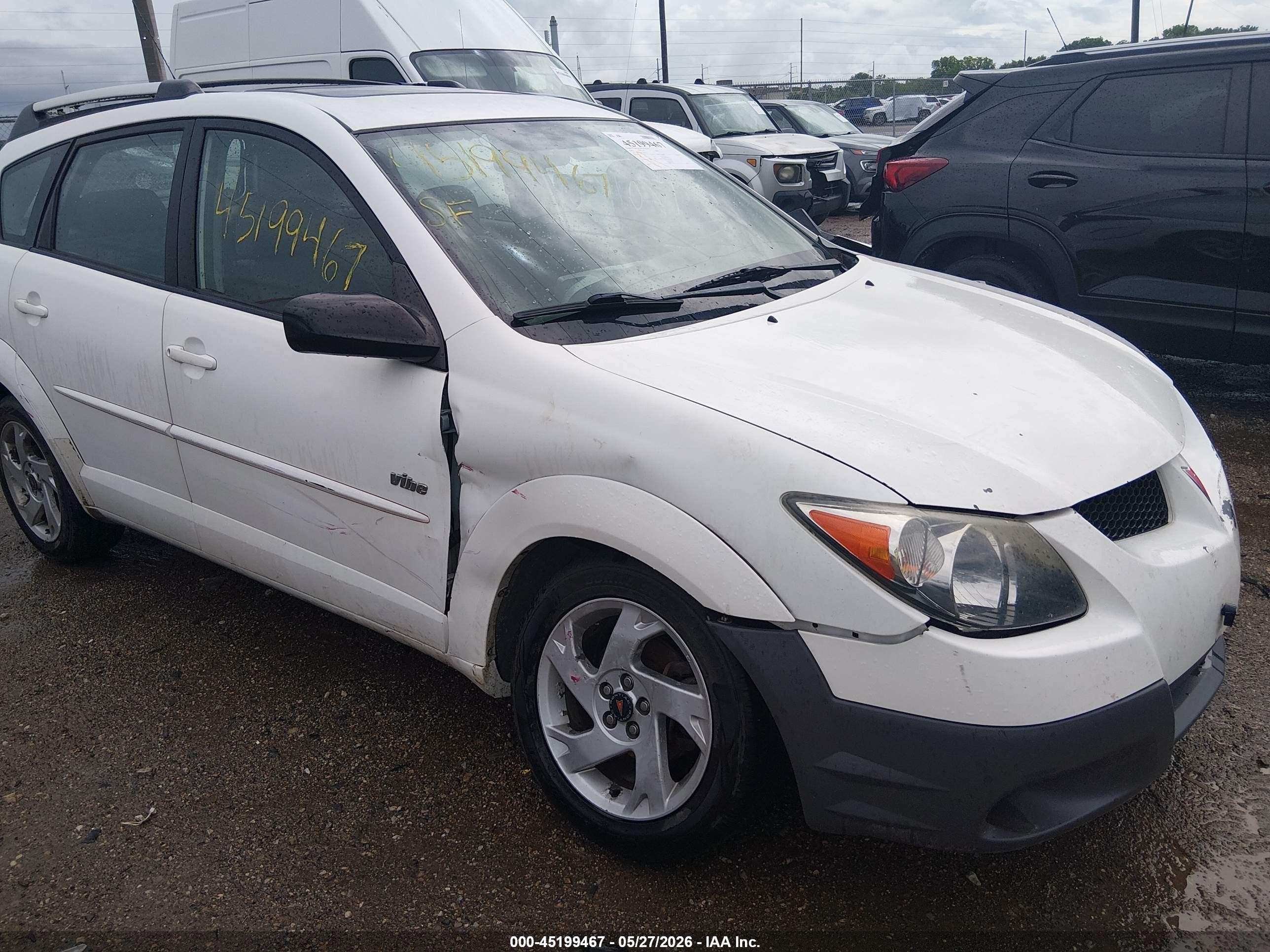 2003 Pontiac Vibe   White vin: 5Y2SL62803Z444775