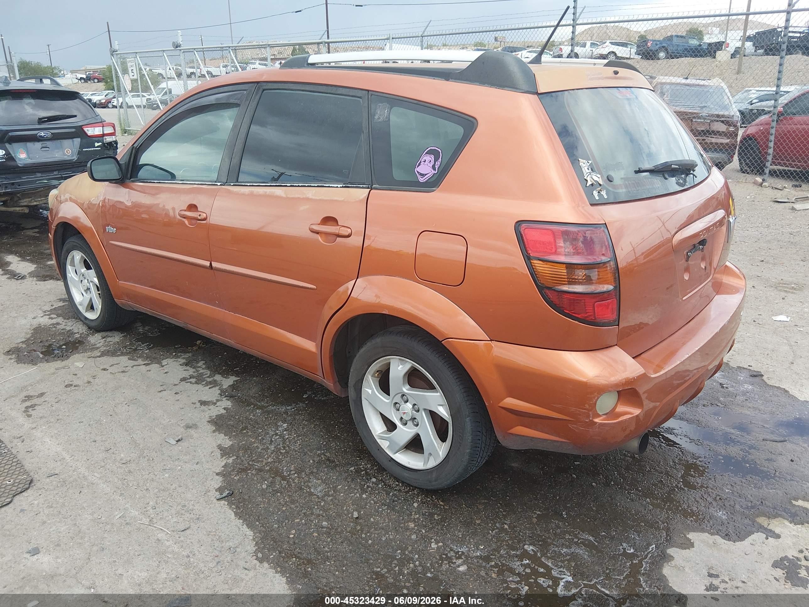2004 Pontiac Vibe Orange vin: 5Y2SL62804Z411017