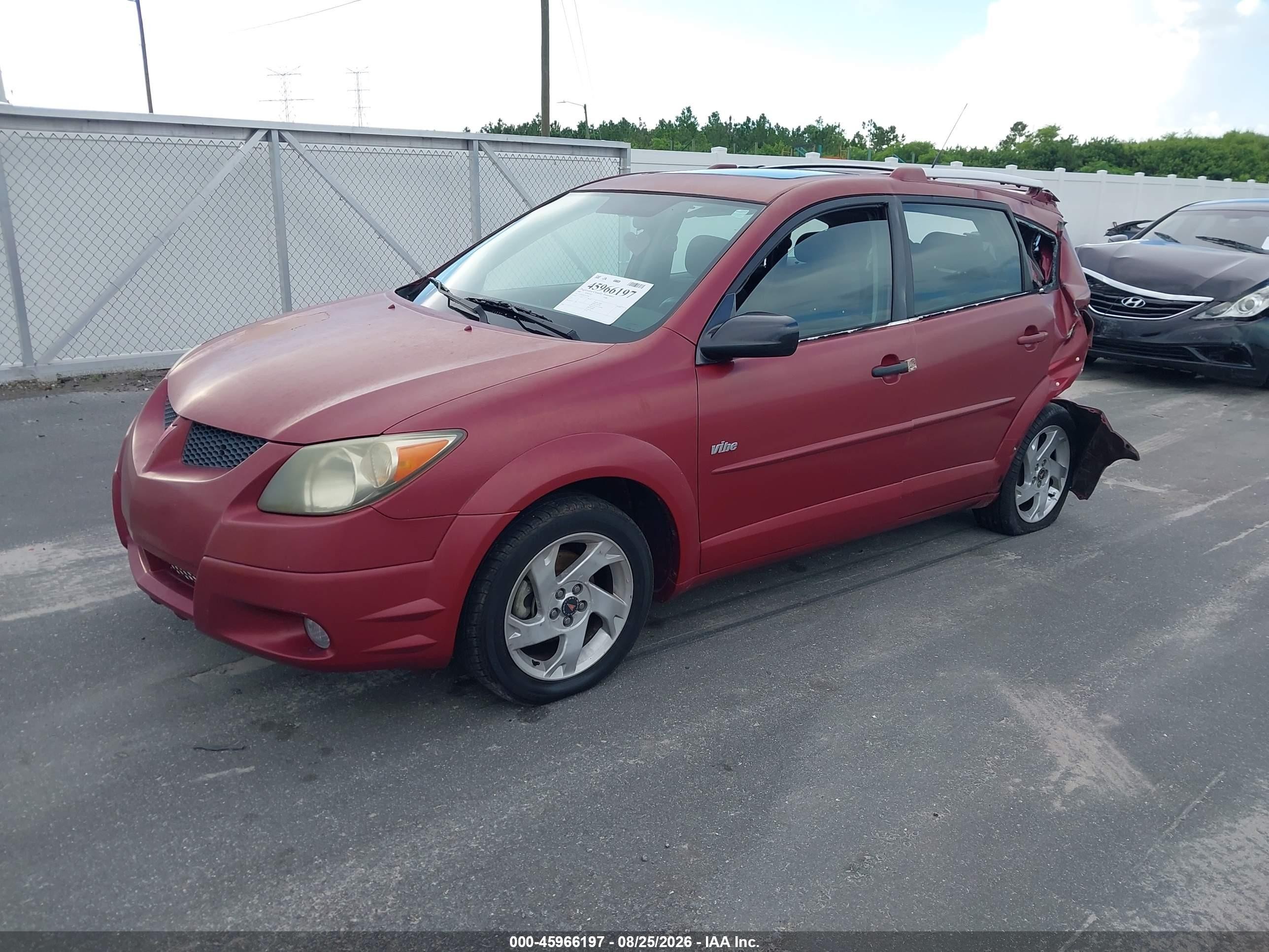 2003 Pontiac Vibe Burgundy vin: 5Y2SL62813Z474982