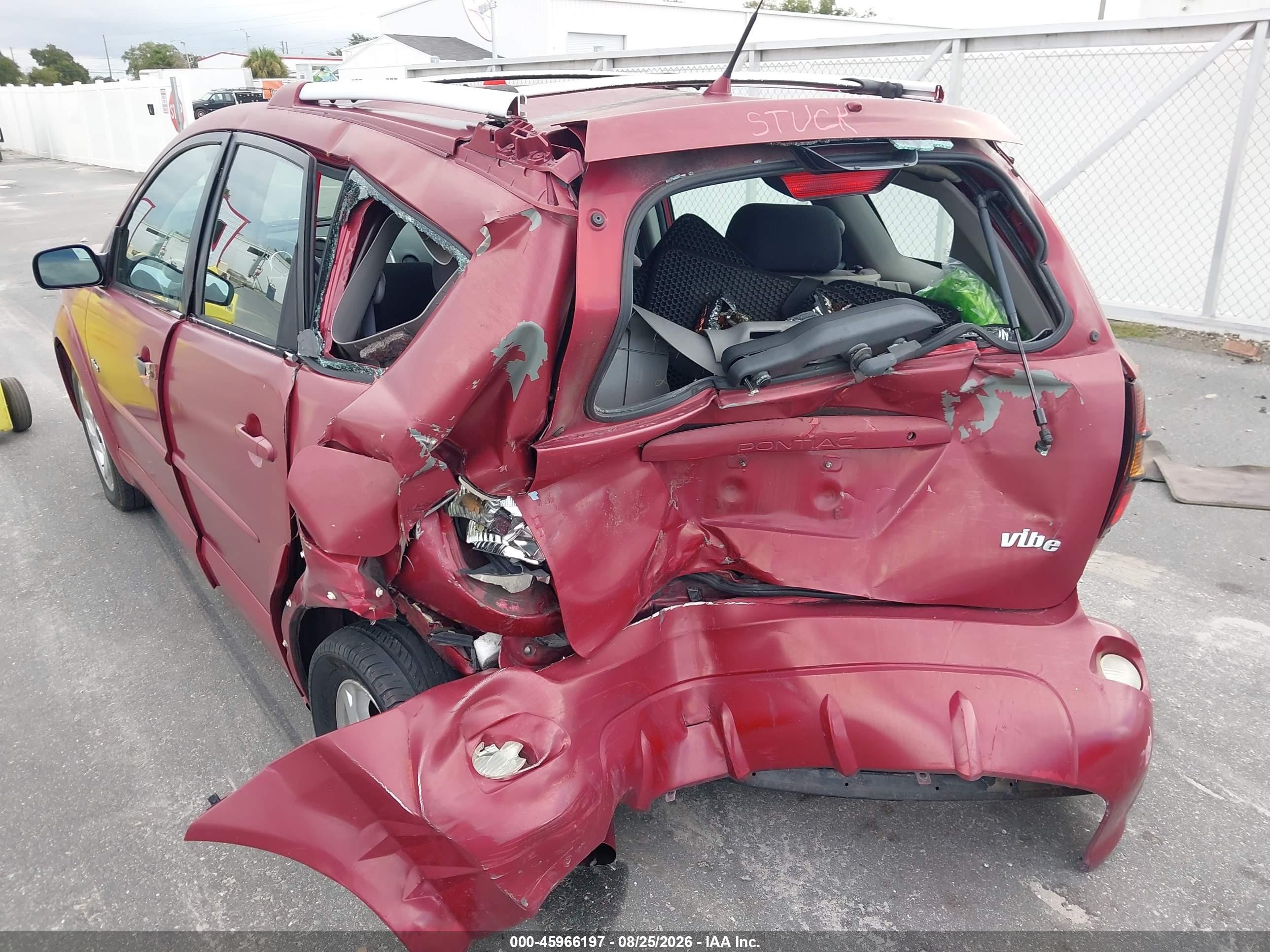 2003 Pontiac Vibe Burgundy vin: 5Y2SL62813Z474982