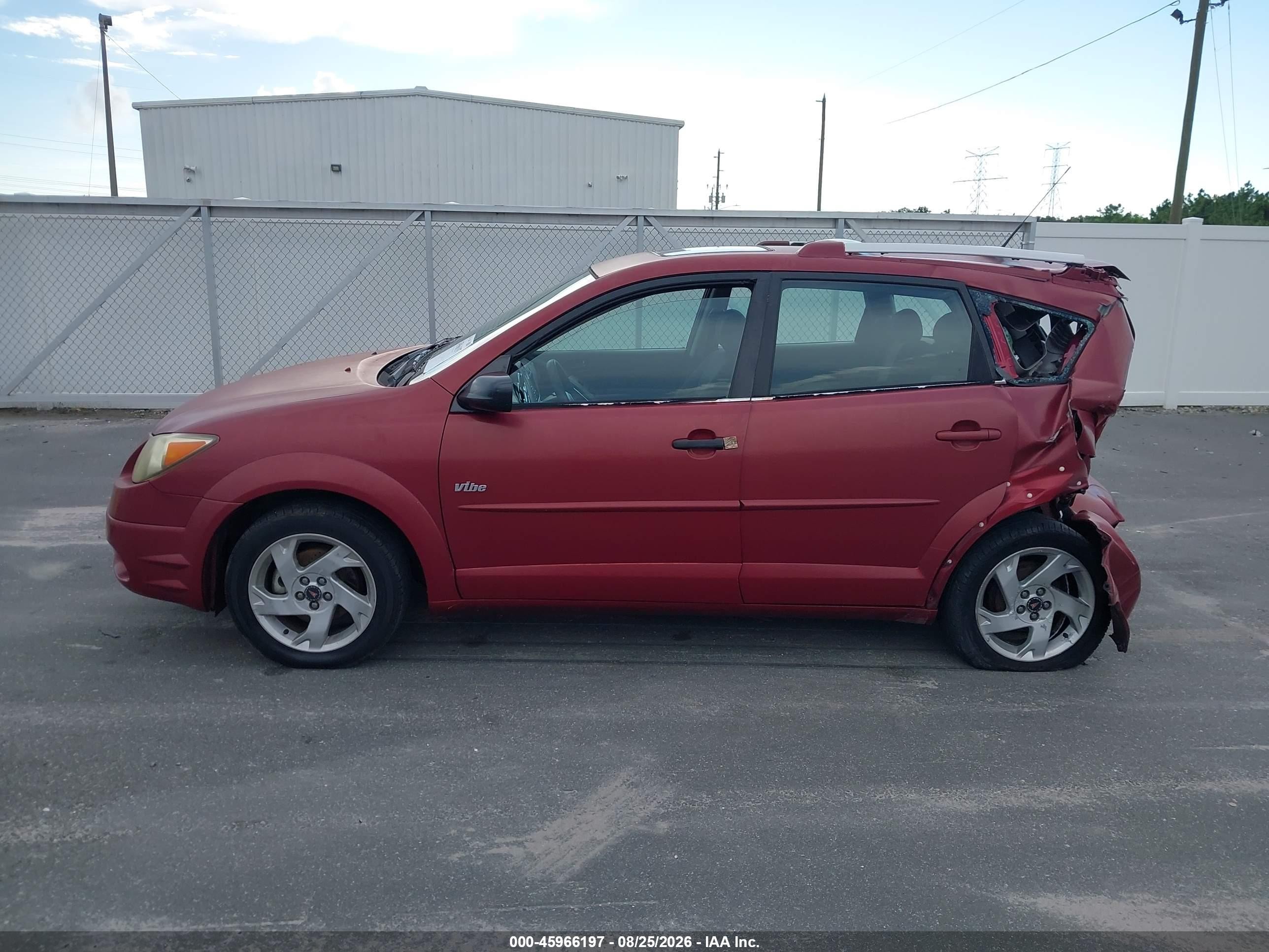 2003 Pontiac Vibe Burgundy vin: 5Y2SL62813Z474982