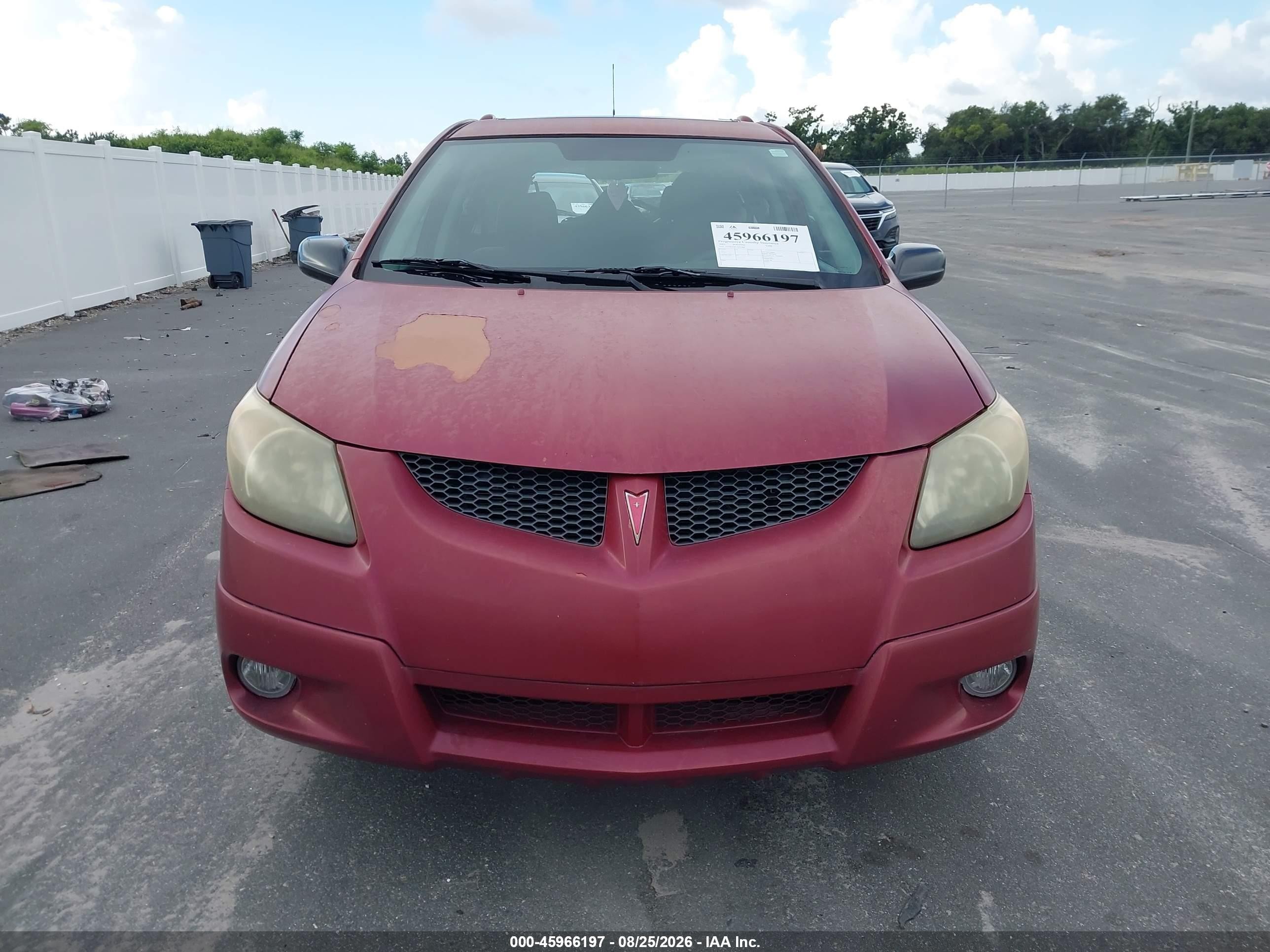 2003 Pontiac Vibe Burgundy vin: 5Y2SL62813Z474982
