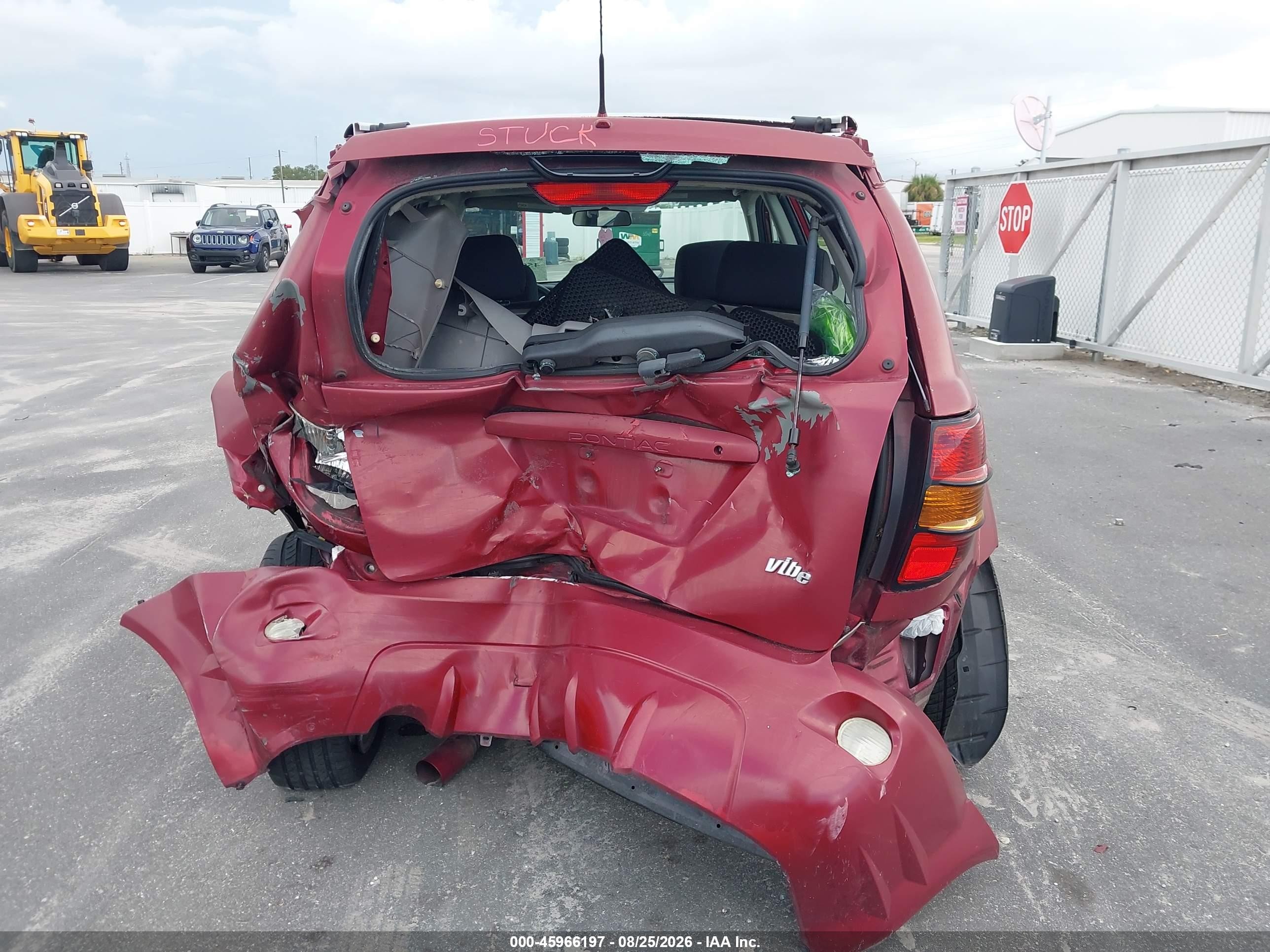 2003 Pontiac Vibe Burgundy vin: 5Y2SL62813Z474982