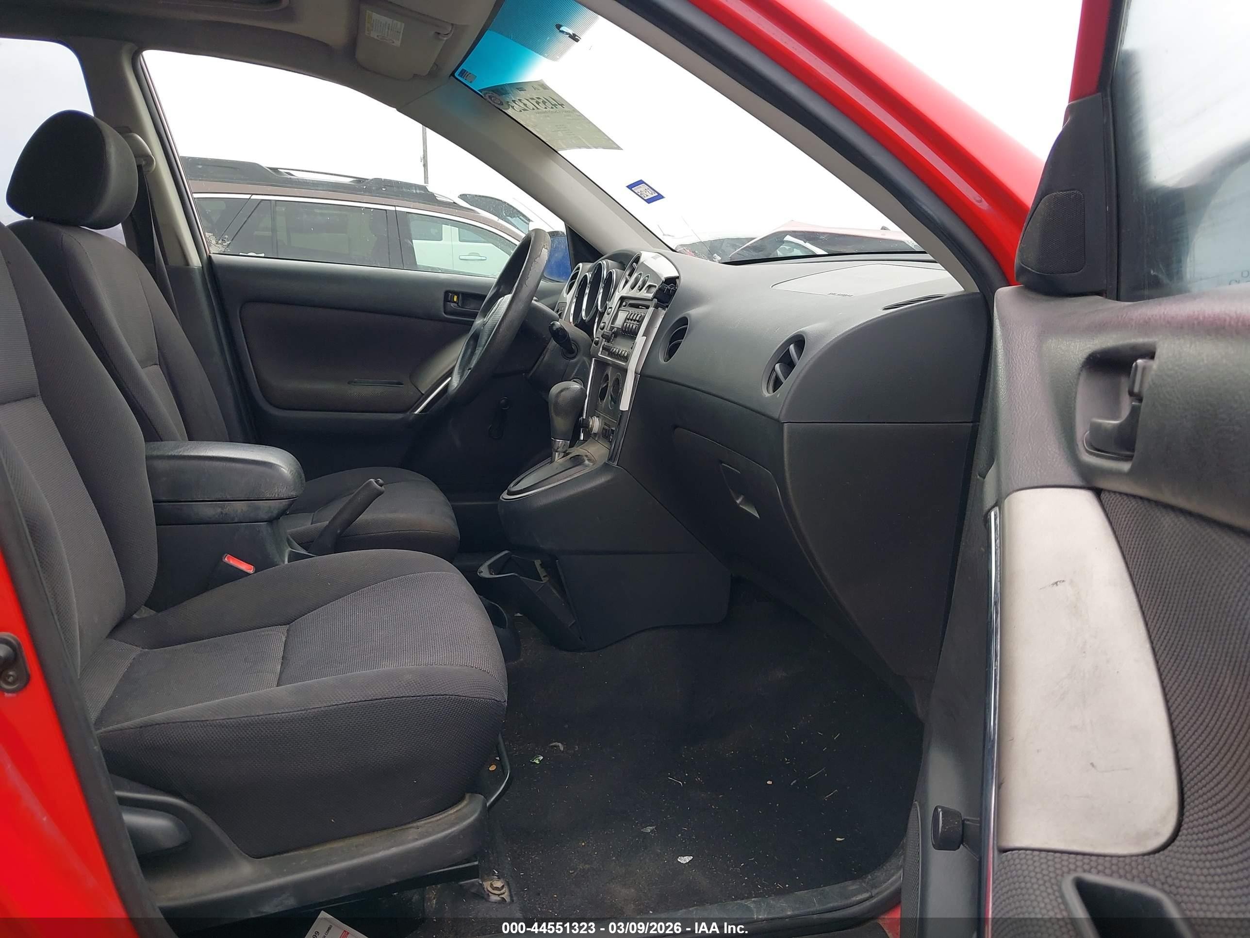 2003 Pontiac Vibe   Red vin: 5Y2SL62823Z423572