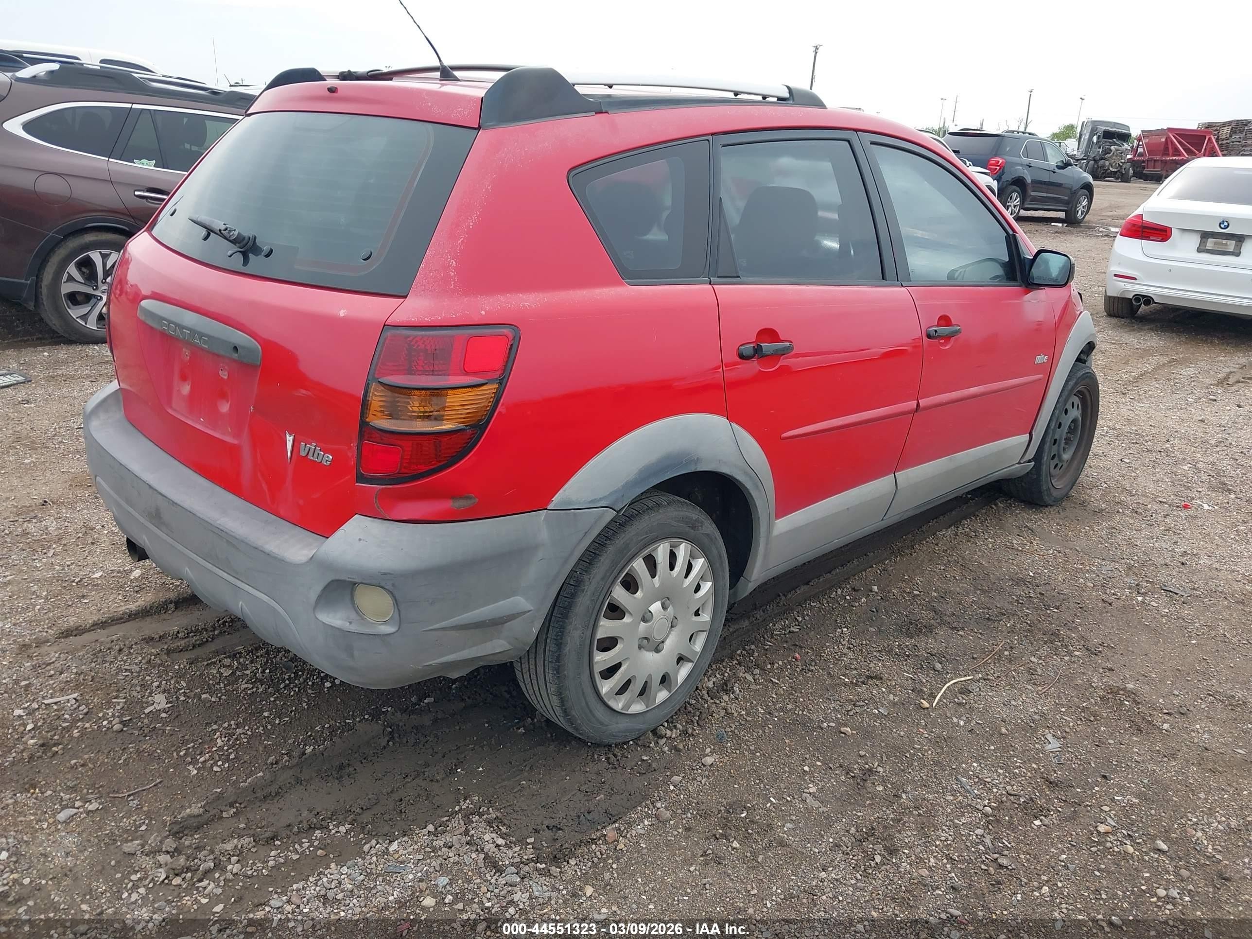 2003 Pontiac Vibe   Red vin: 5Y2SL62823Z423572