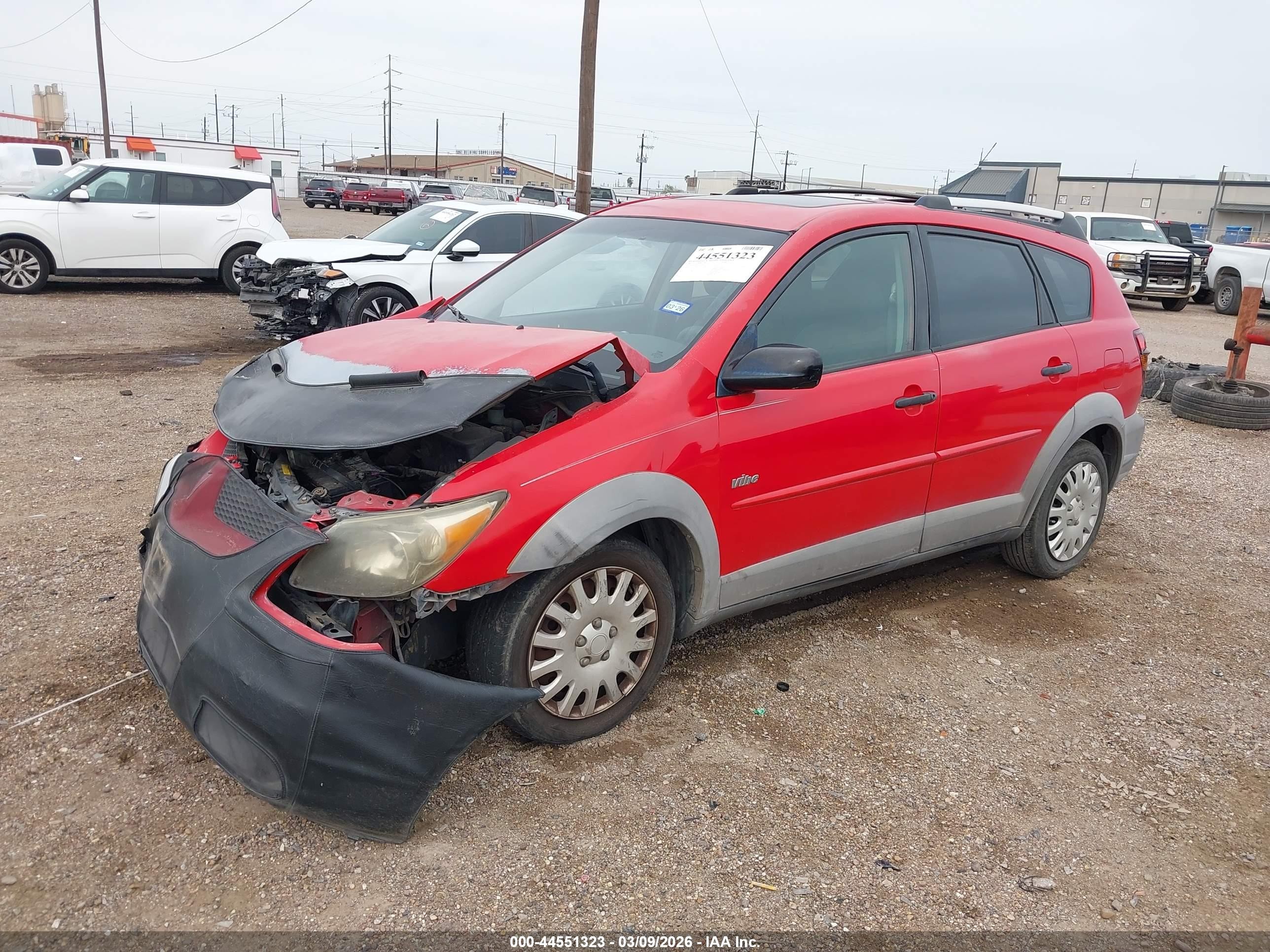 2003 Pontiac Vibe   Red vin: 5Y2SL62823Z423572
