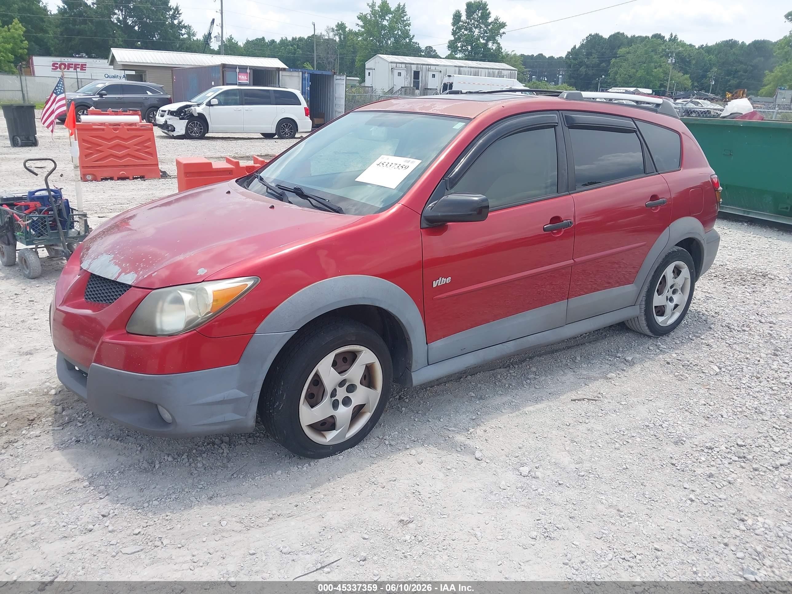 2004 Pontiac Vibe   Red vin: 5Y2SL62824Z404473