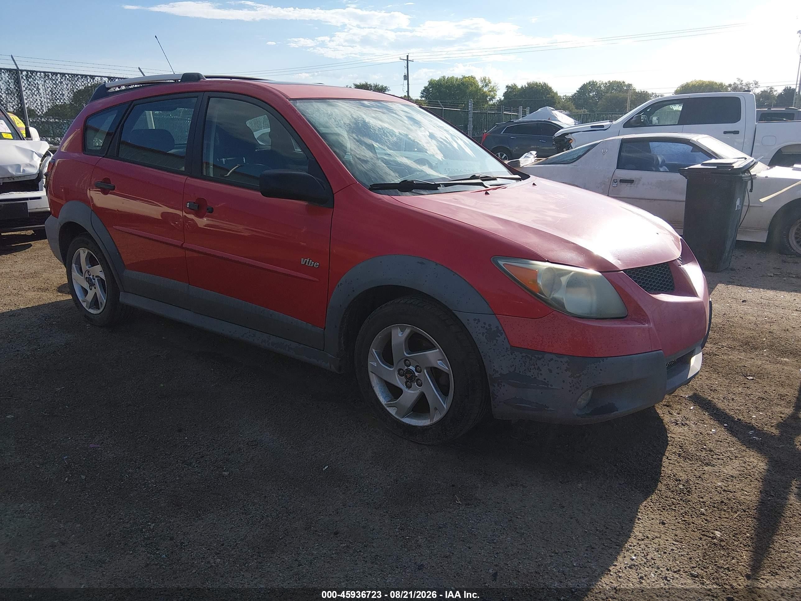 2004 Pontiac Vibe   Red vin: 5Y2SL62824Z457173