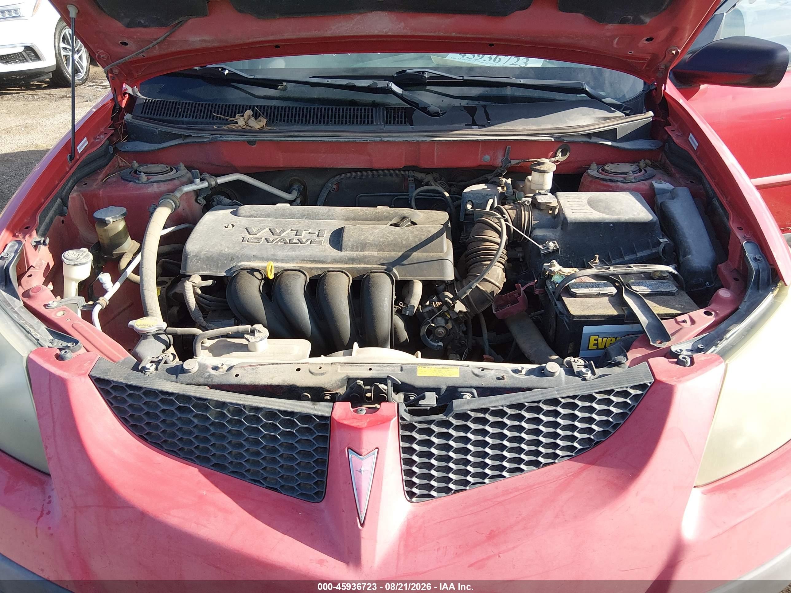 2004 Pontiac Vibe   Red vin: 5Y2SL62824Z457173