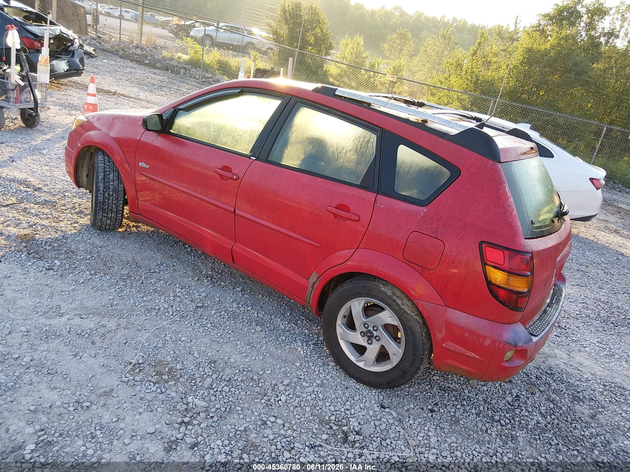 2003 Pontiac Vibe   Red vin: 5Y2SL62833Z457049