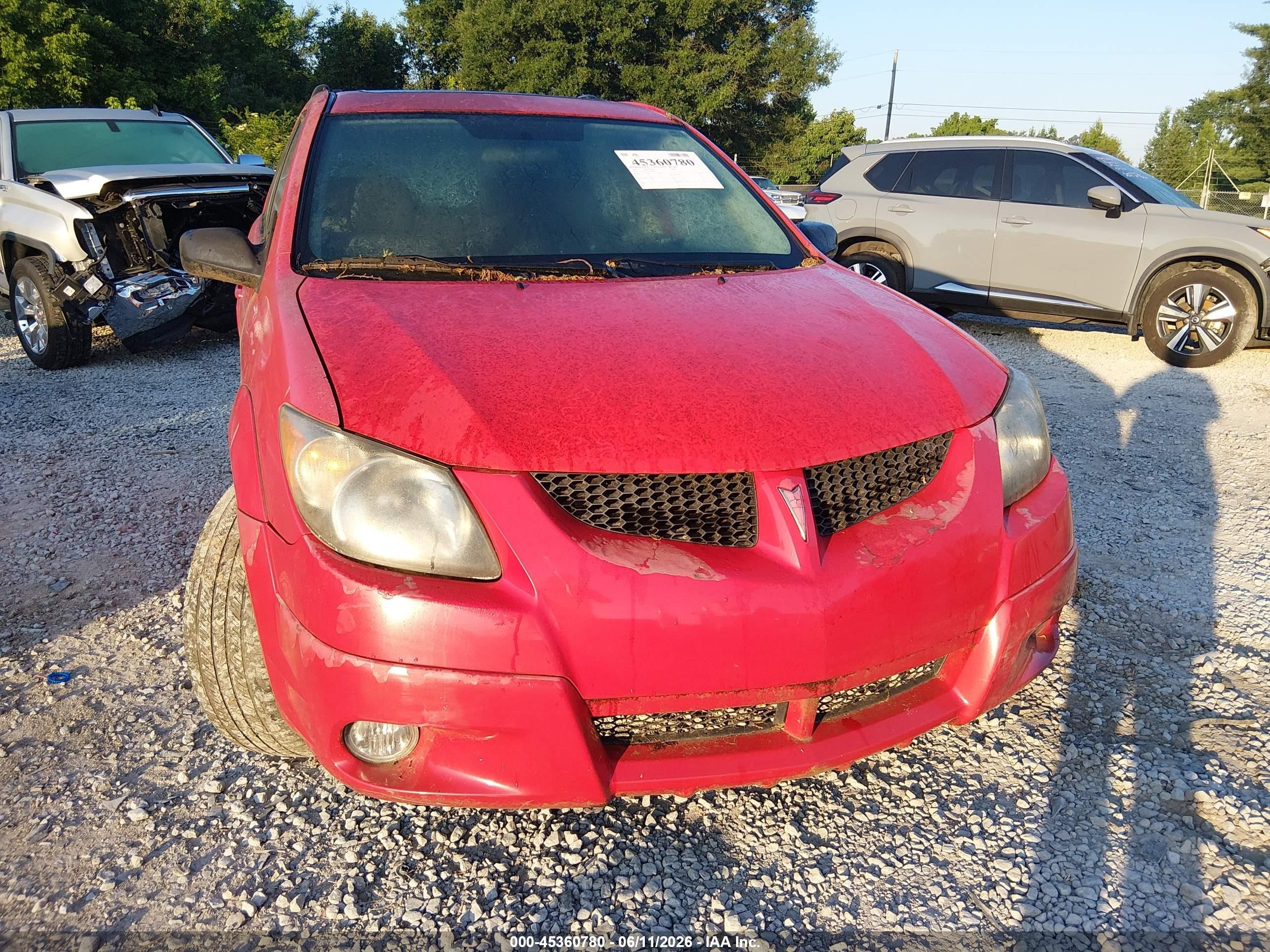 2003 Pontiac Vibe   Red vin: 5Y2SL62833Z457049