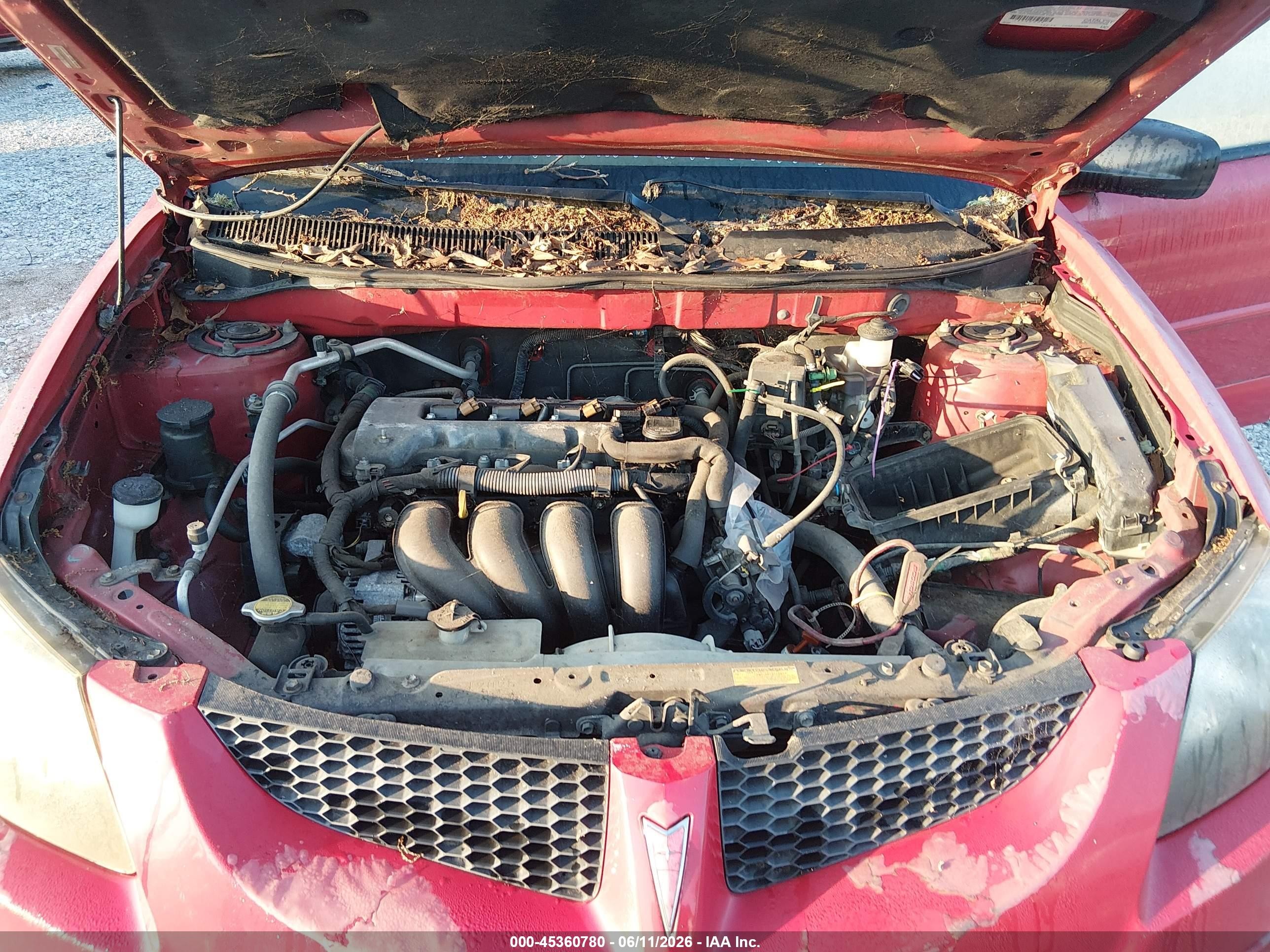 2003 Pontiac Vibe   Red vin: 5Y2SL62833Z457049