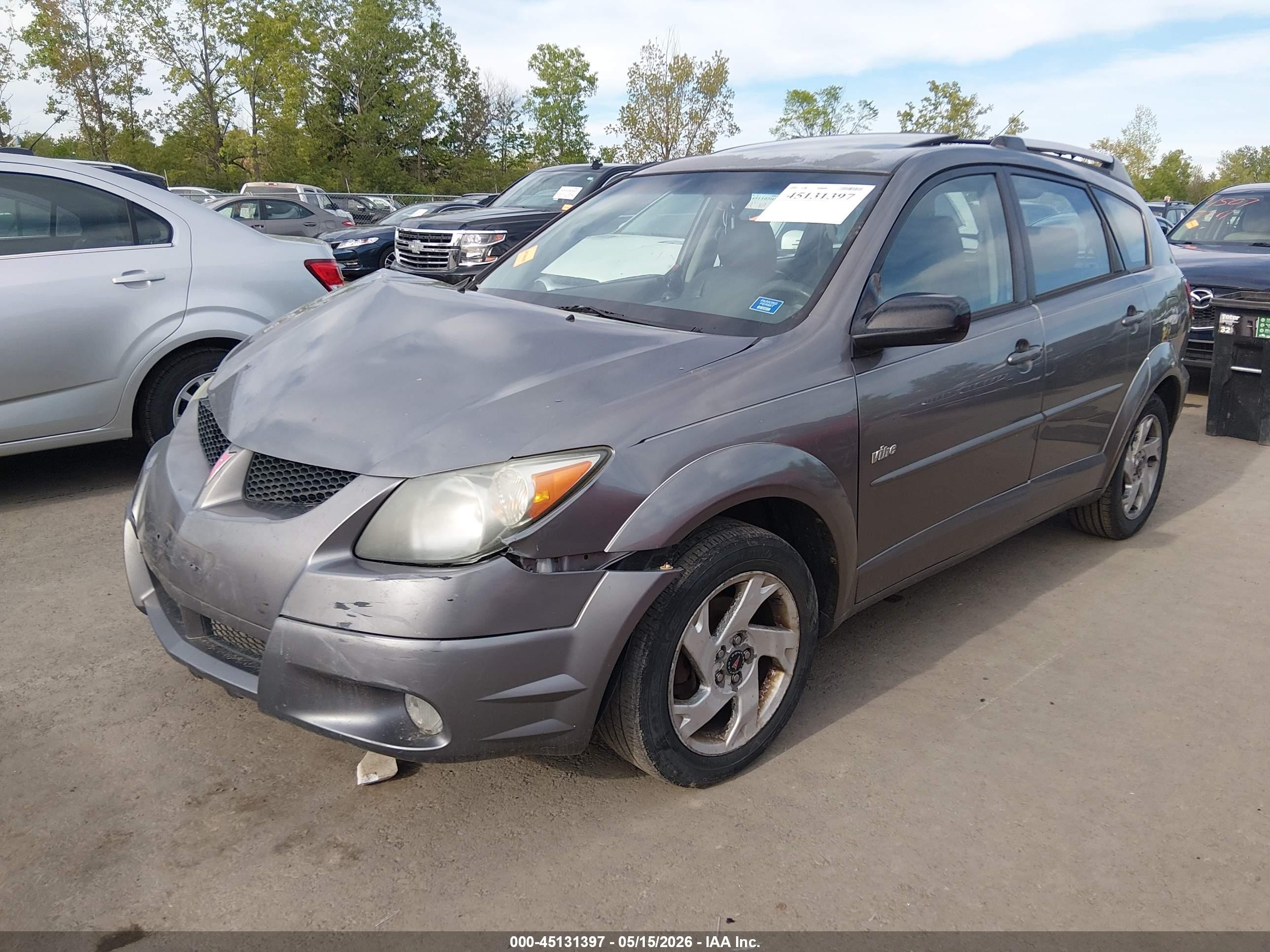 2004 Pontiac Vibe   Gray vin: 5Y2SL62834Z421976