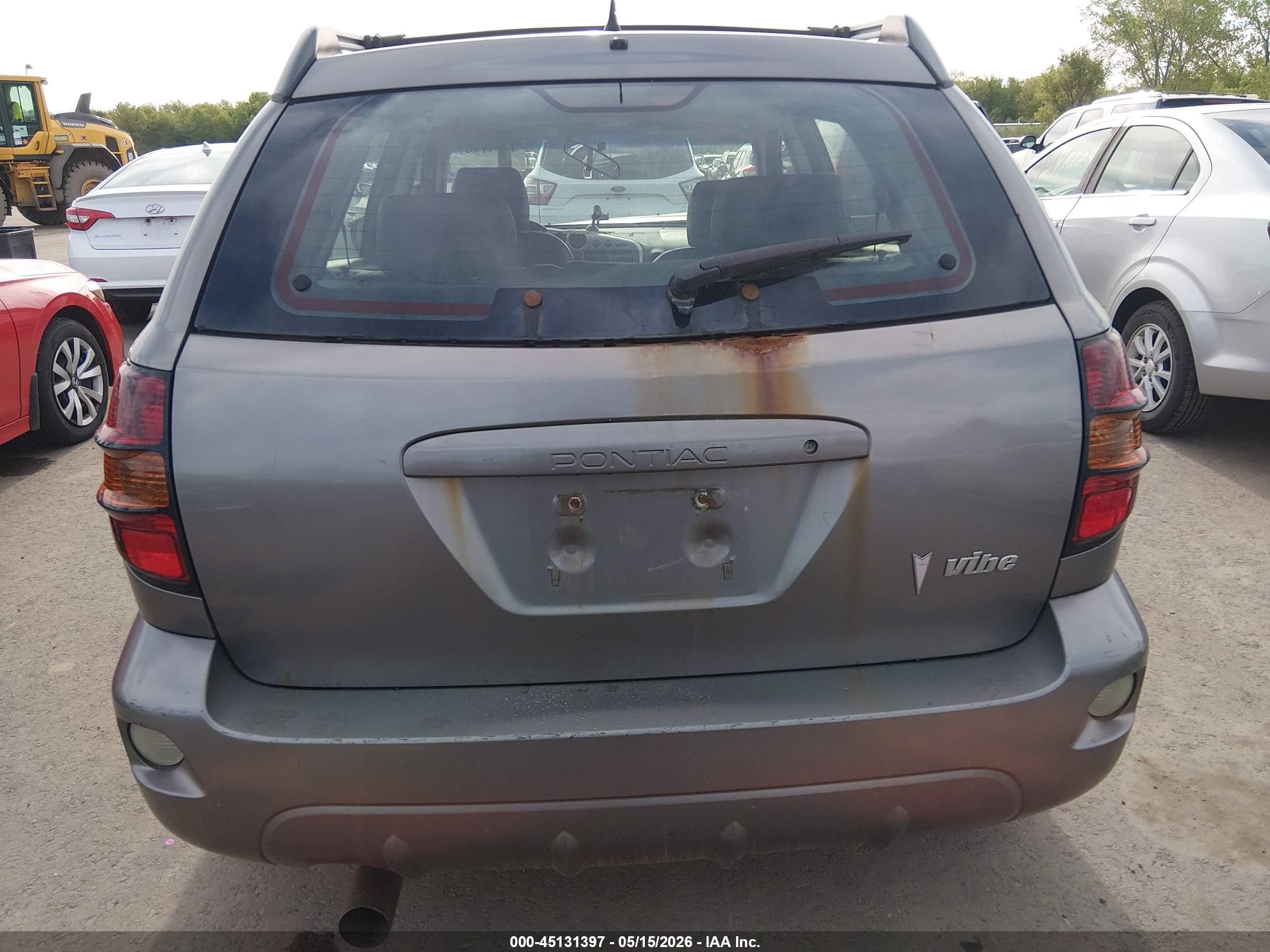 2004 Pontiac Vibe   Gray vin: 5Y2SL62834Z421976