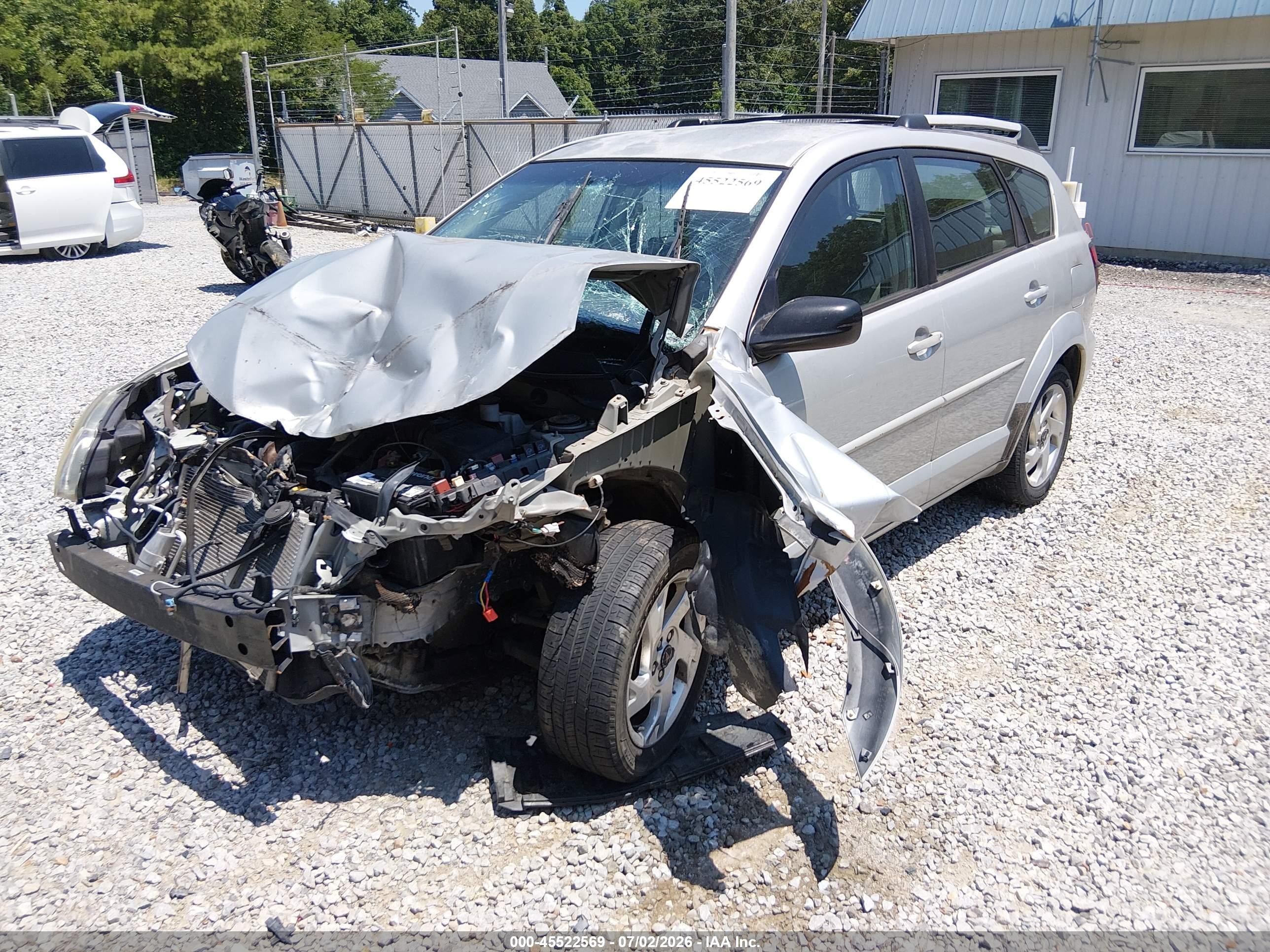 2004 Pontiac Vibe   Серебряный vin: 5Y2SL62834Z433478