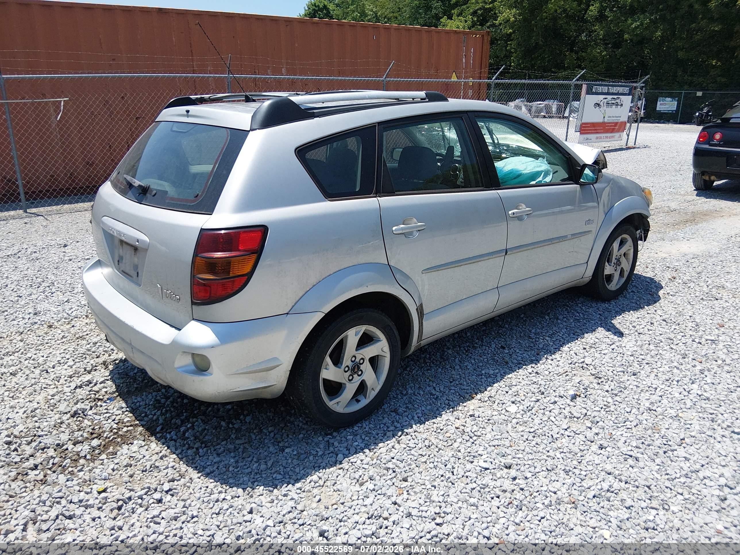 2004 Pontiac Vibe   Серебряный vin: 5Y2SL62834Z433478