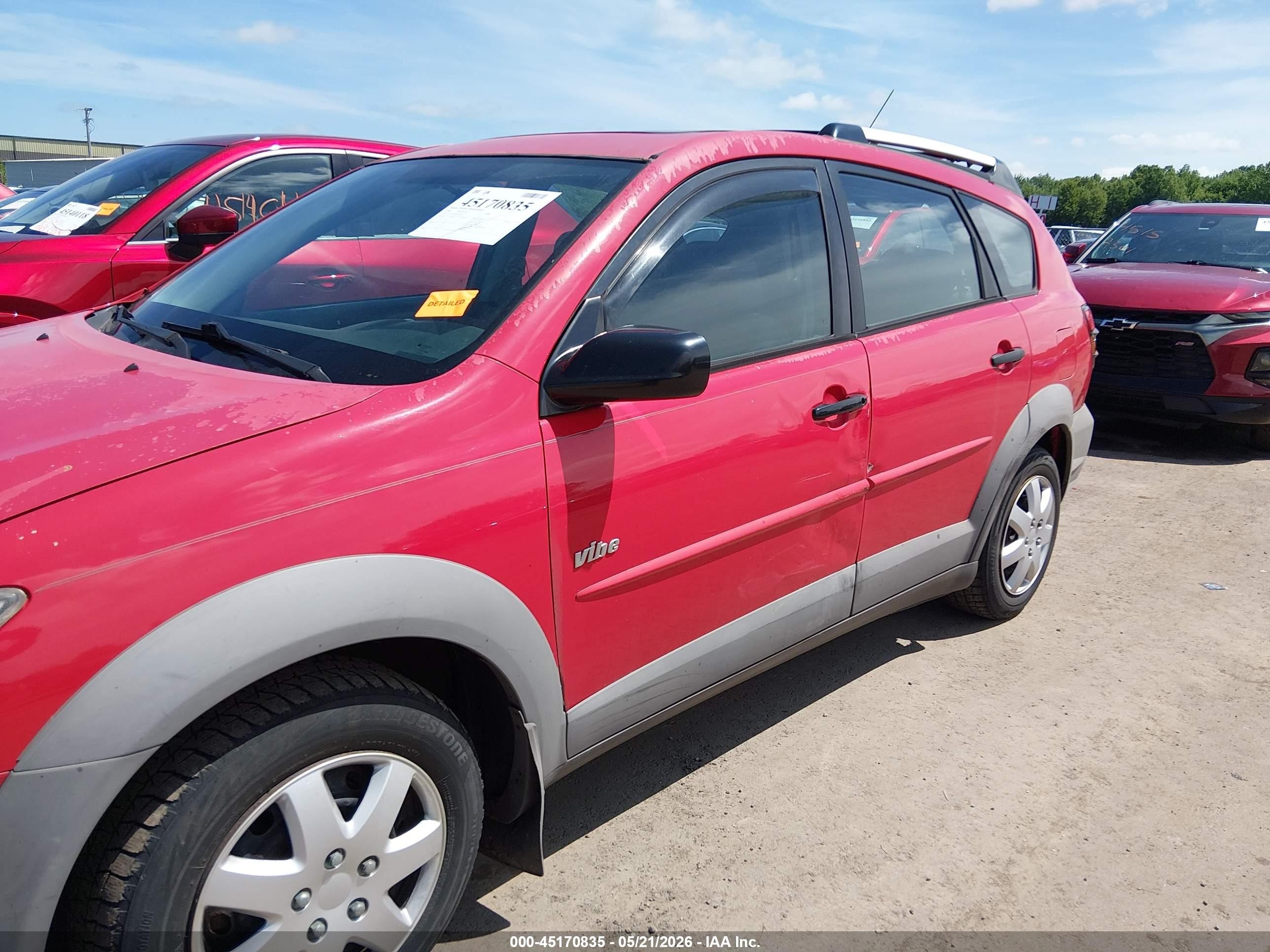2003 Pontiac Vibe Red vin: 5Y2SL62843Z401525