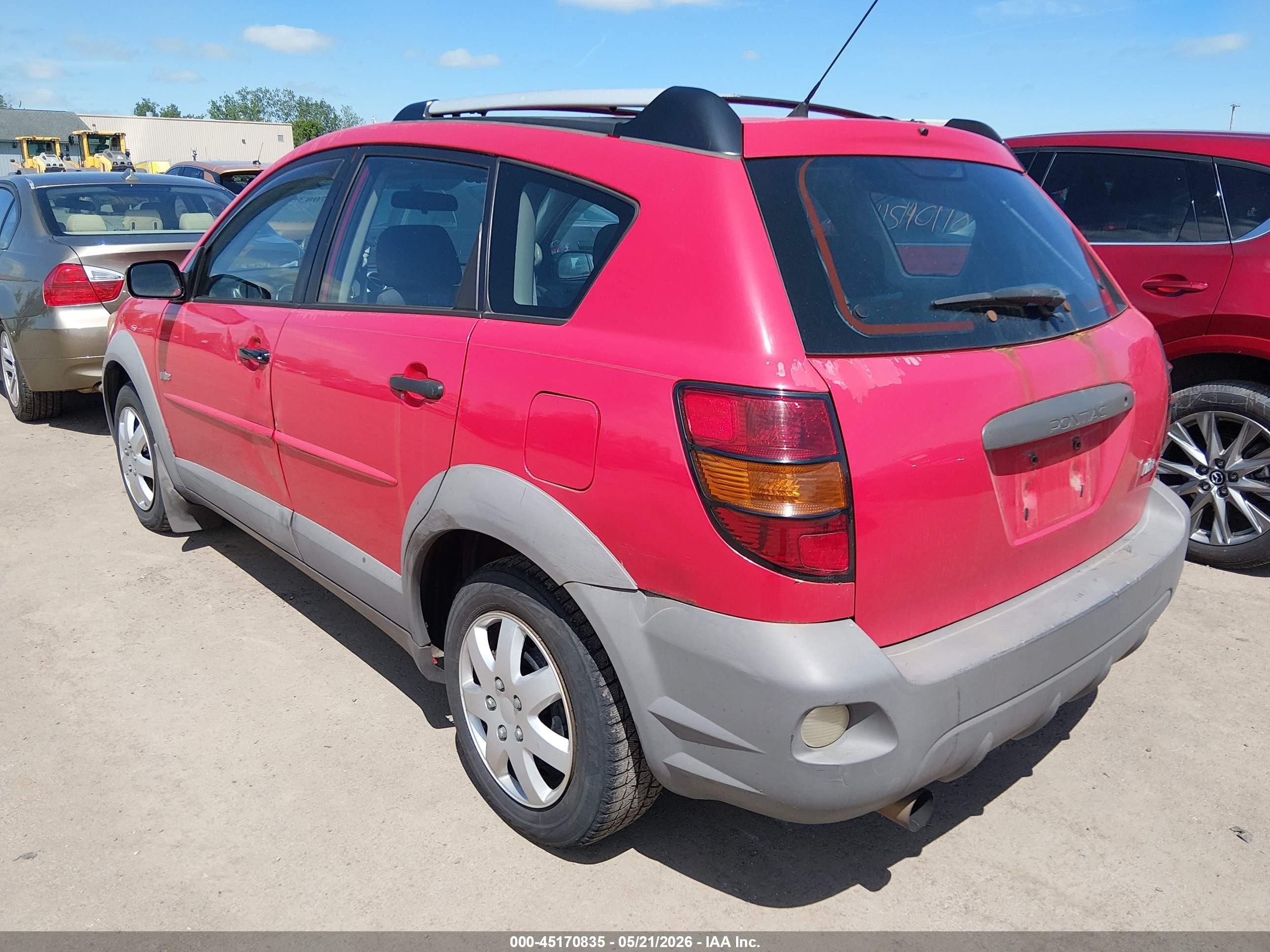 2003 Pontiac Vibe Red vin: 5Y2SL62843Z401525