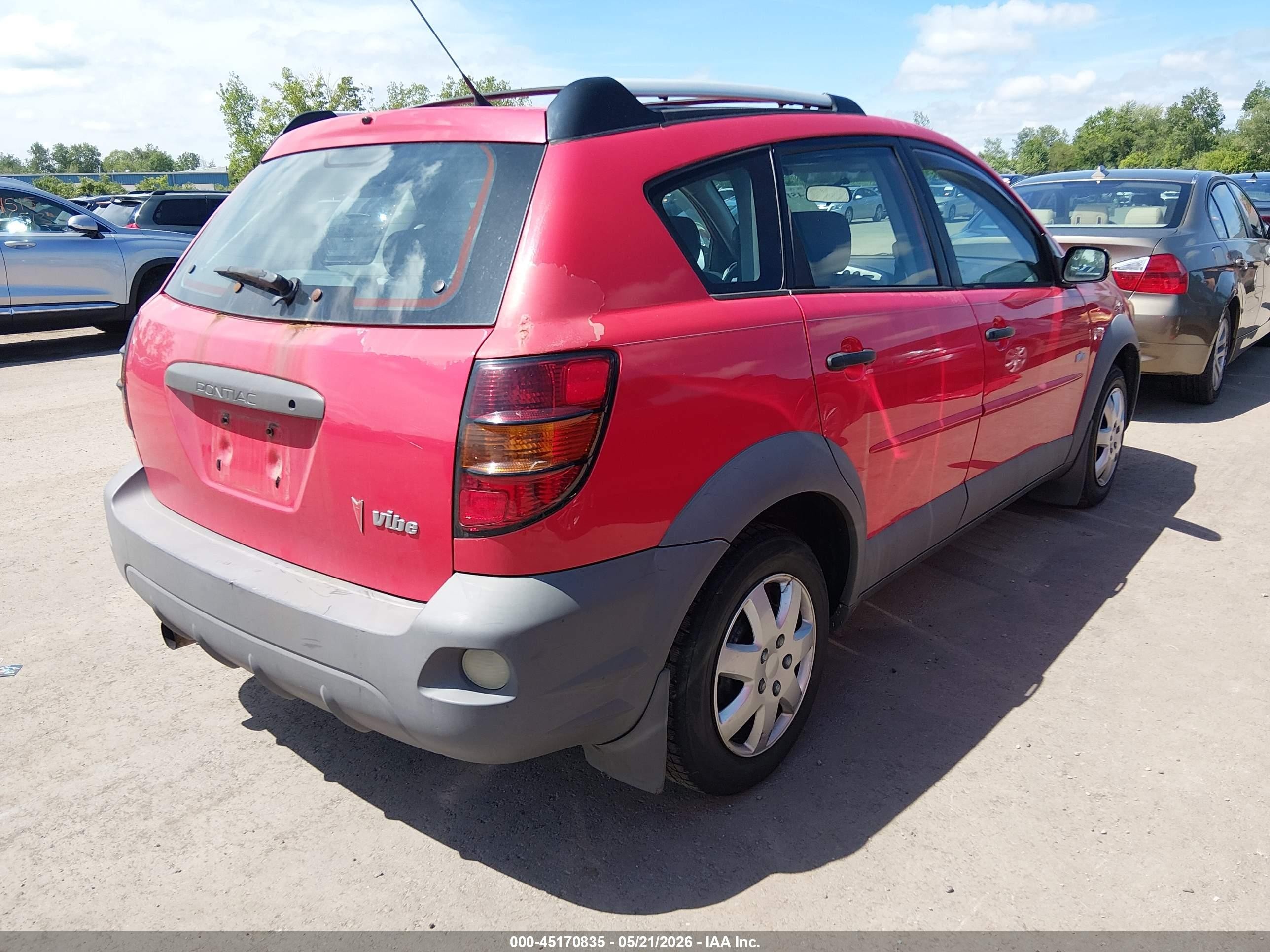 2003 Pontiac Vibe Red vin: 5Y2SL62843Z401525