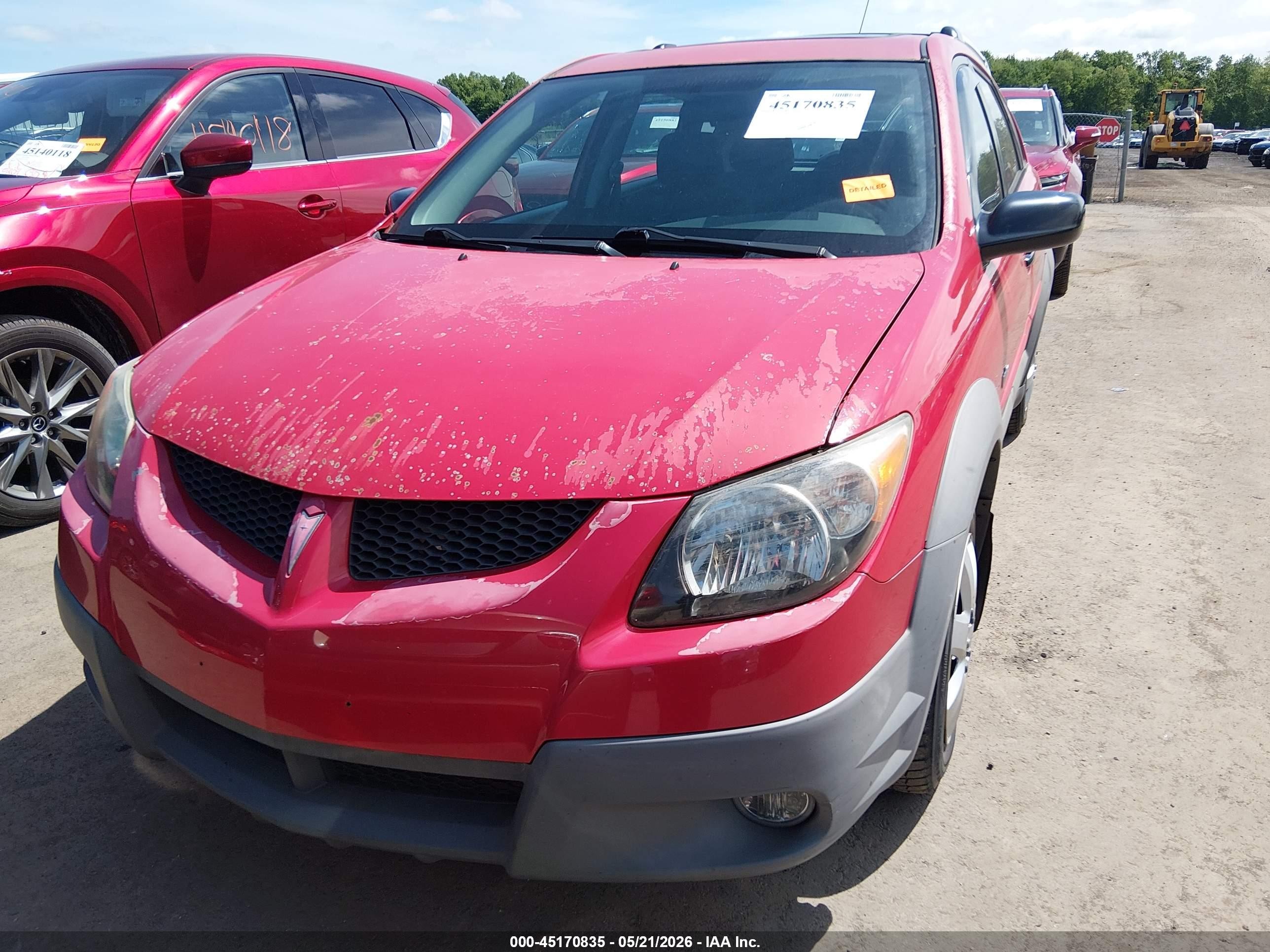 2003 Pontiac Vibe Red vin: 5Y2SL62843Z401525