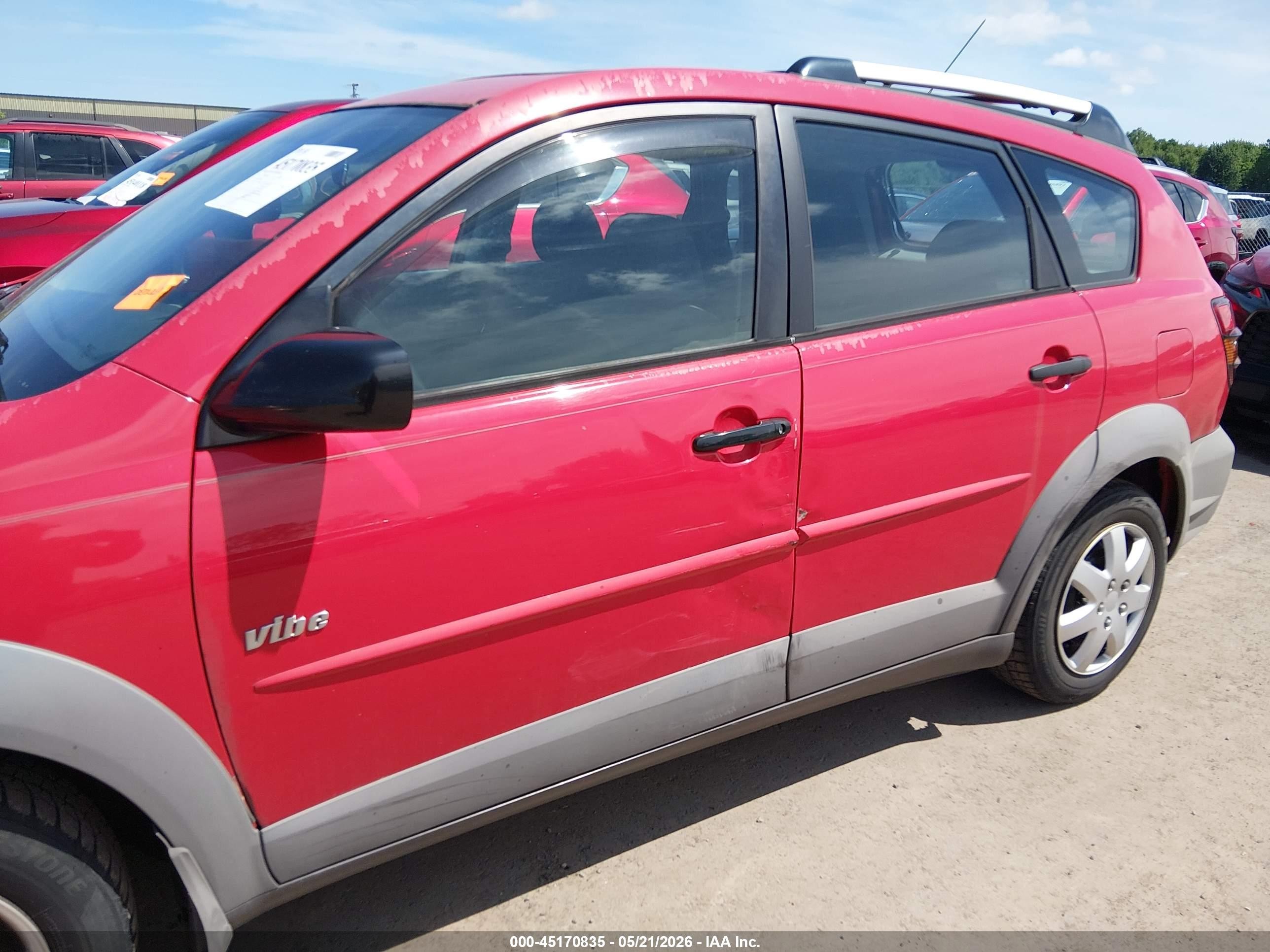2003 Pontiac Vibe Red vin: 5Y2SL62843Z401525
