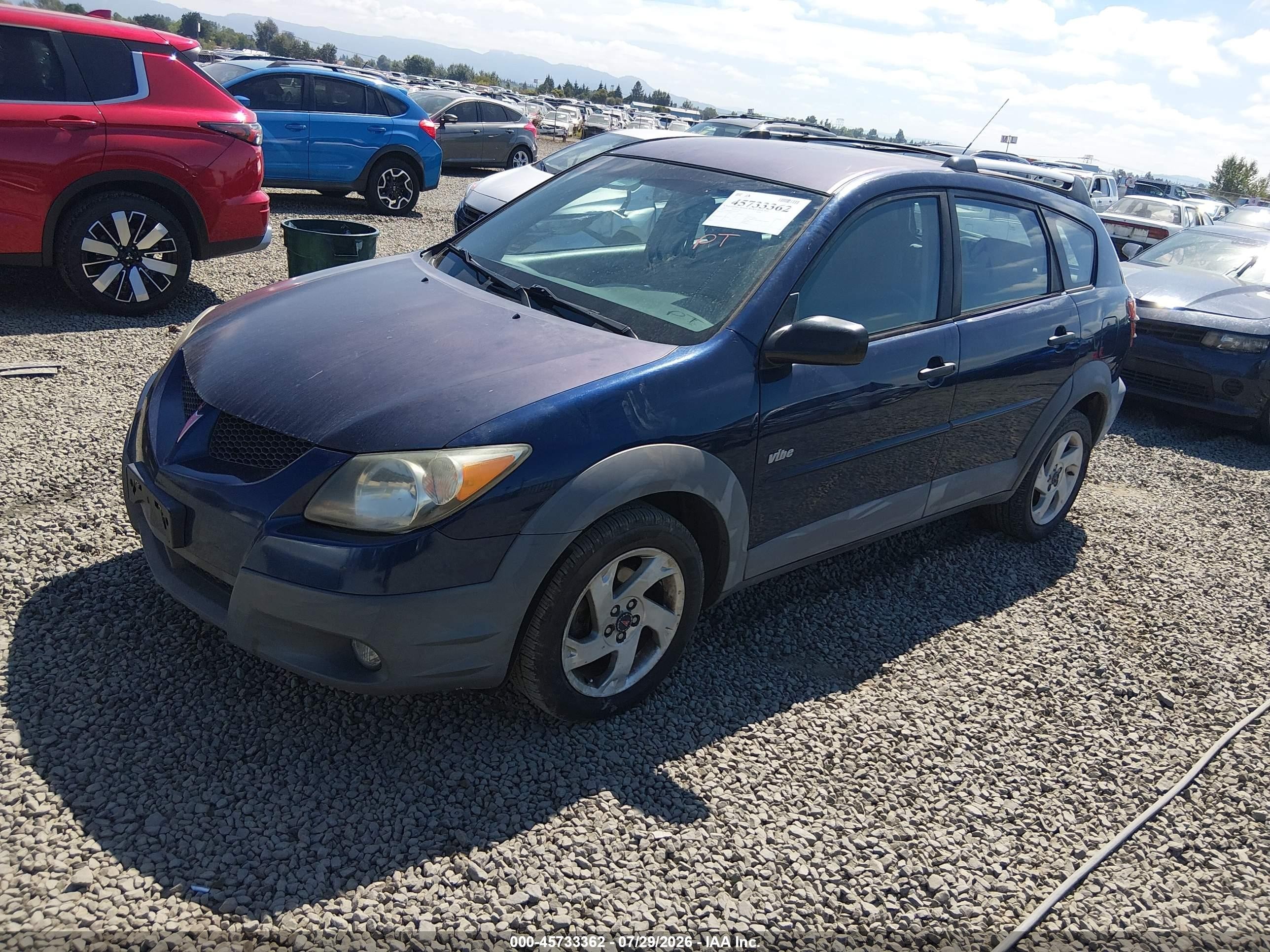 2003 Pontiac Vibe   Blue vin: 5Y2SL62843Z413433