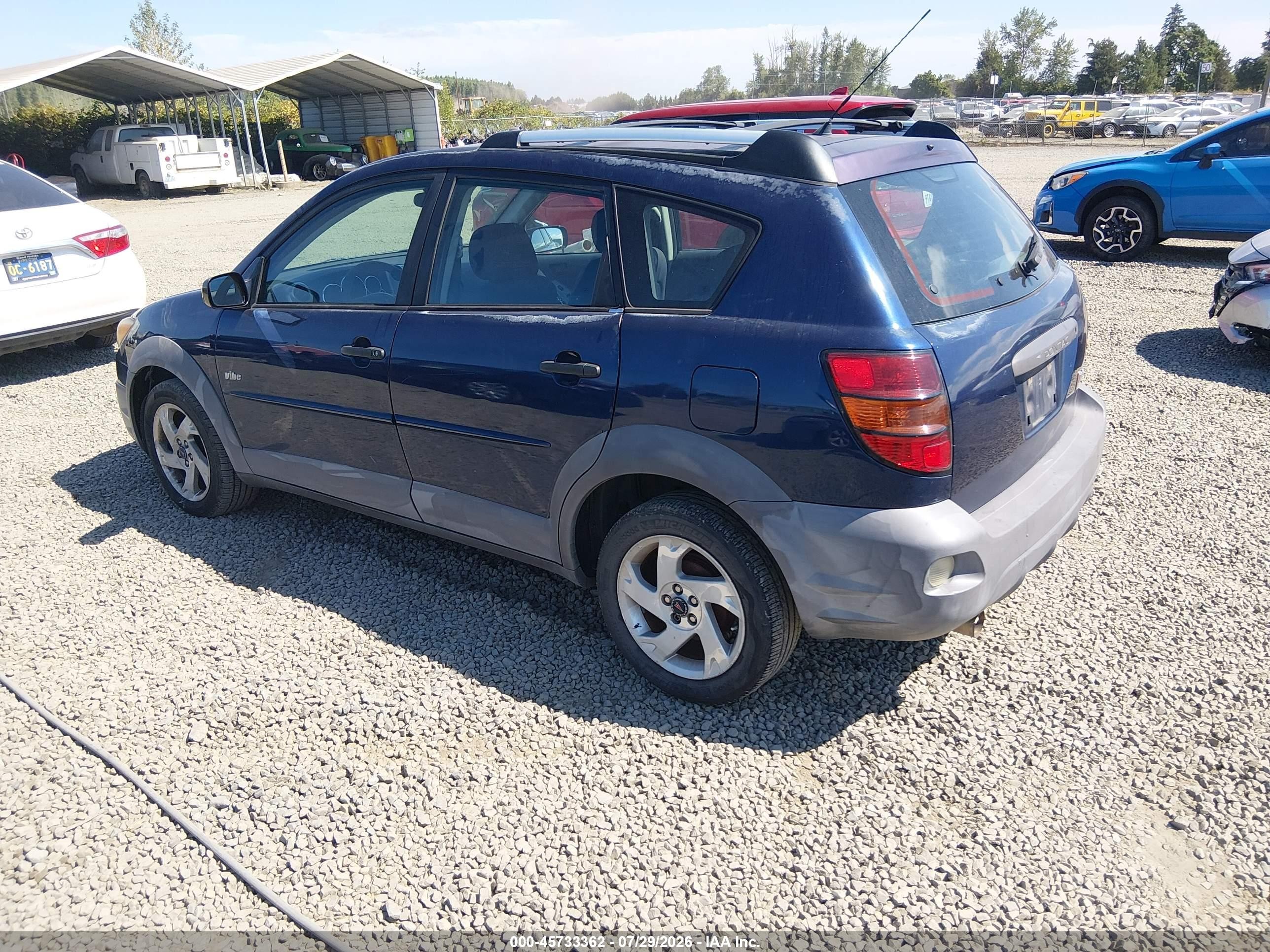 2003 Pontiac Vibe   Blue vin: 5Y2SL62843Z413433