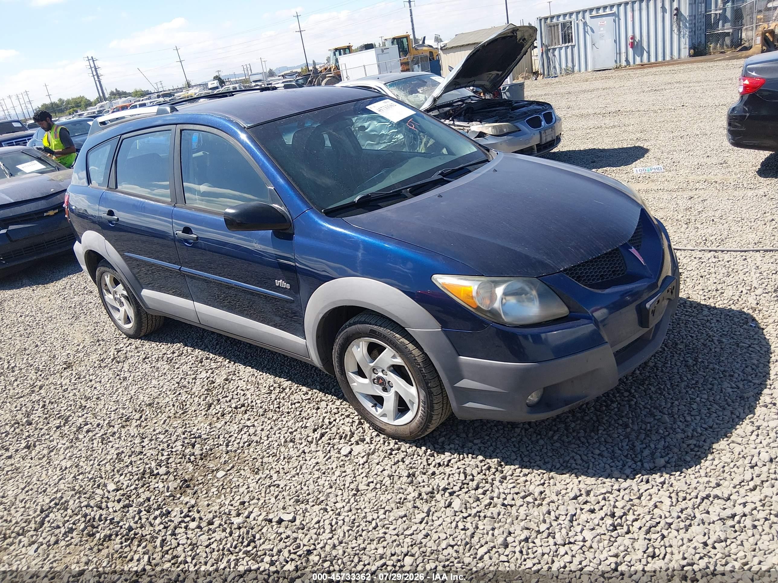 2003 Pontiac Vibe   Blue vin: 5Y2SL62843Z413433