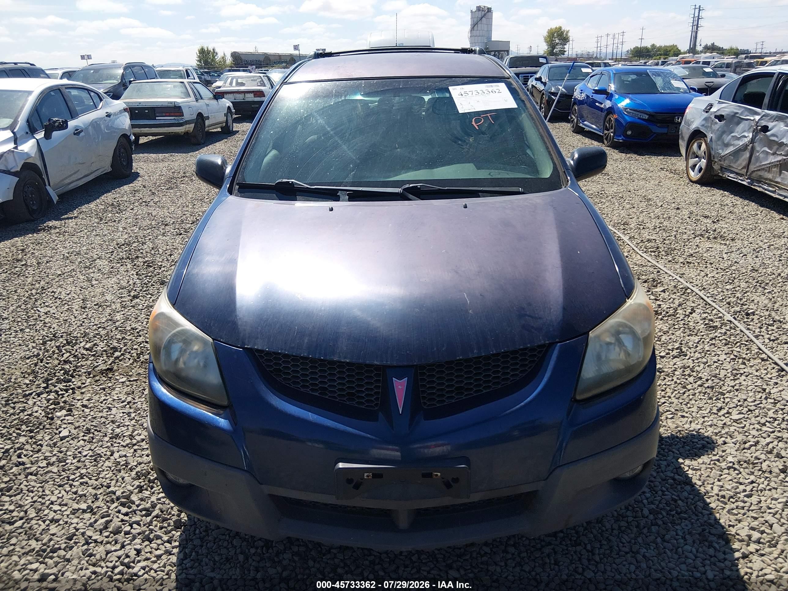 2003 Pontiac Vibe   Blue vin: 5Y2SL62843Z413433