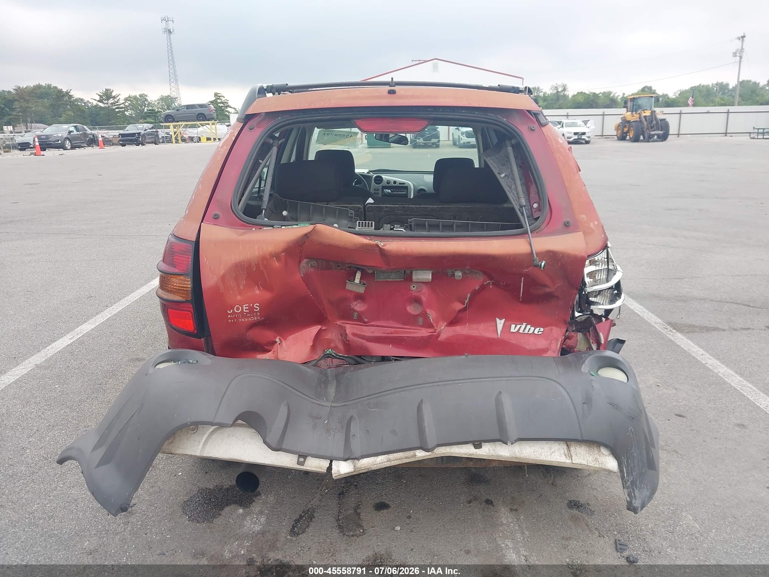 2004 Pontiac Vibe   Orange vin: 5Y2SL62844Z414812