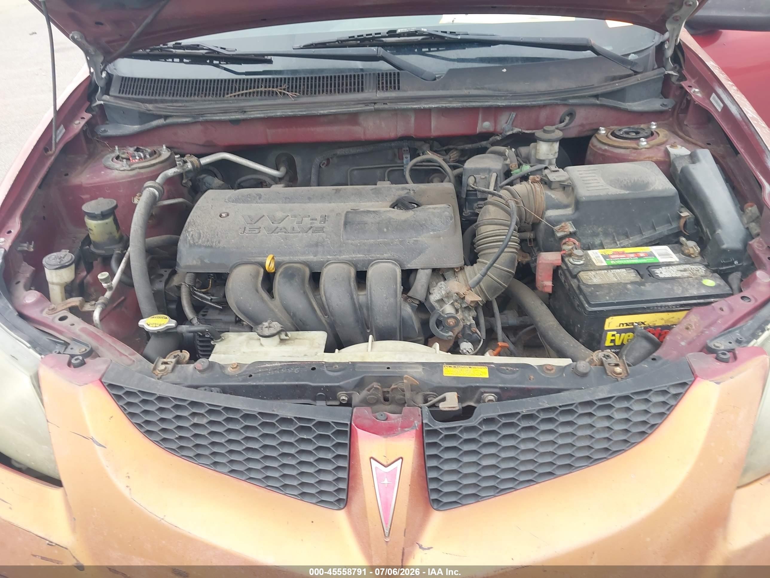 2004 Pontiac Vibe   Orange vin: 5Y2SL62844Z414812