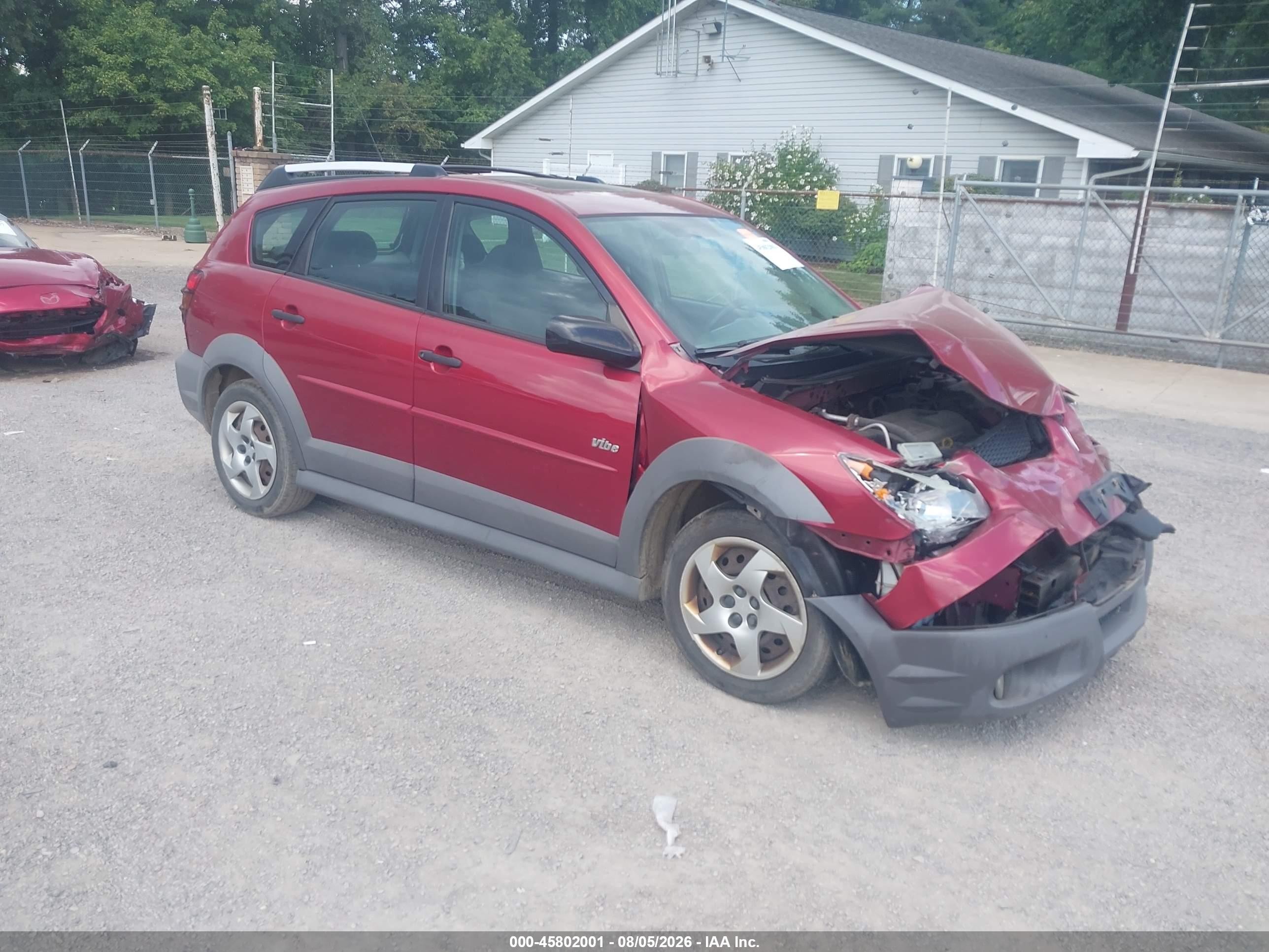 2004 Pontiac Vibe   Burgundy vin: 5Y2SL62844Z429505