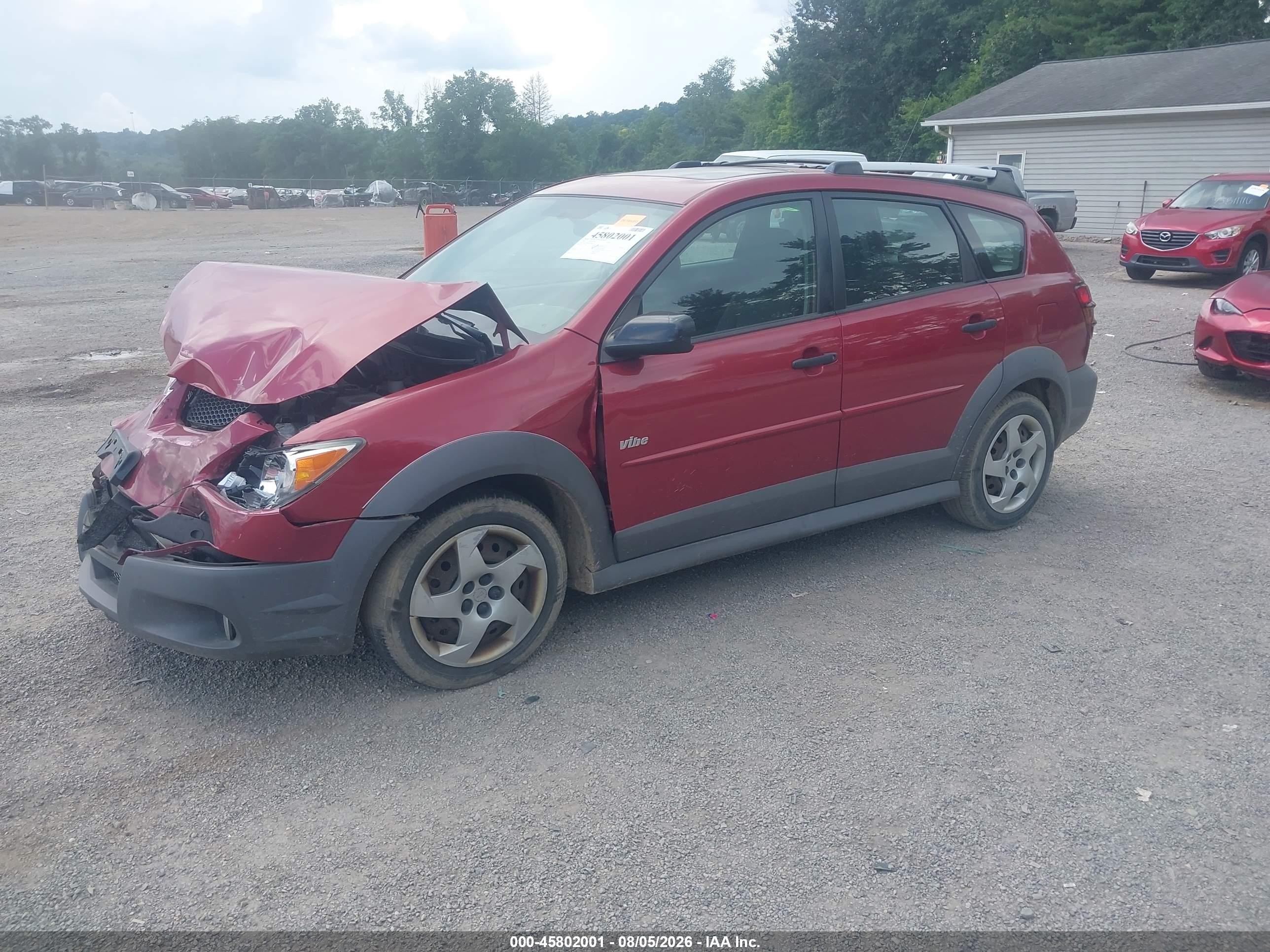 2004 Pontiac Vibe   Burgundy vin: 5Y2SL62844Z429505