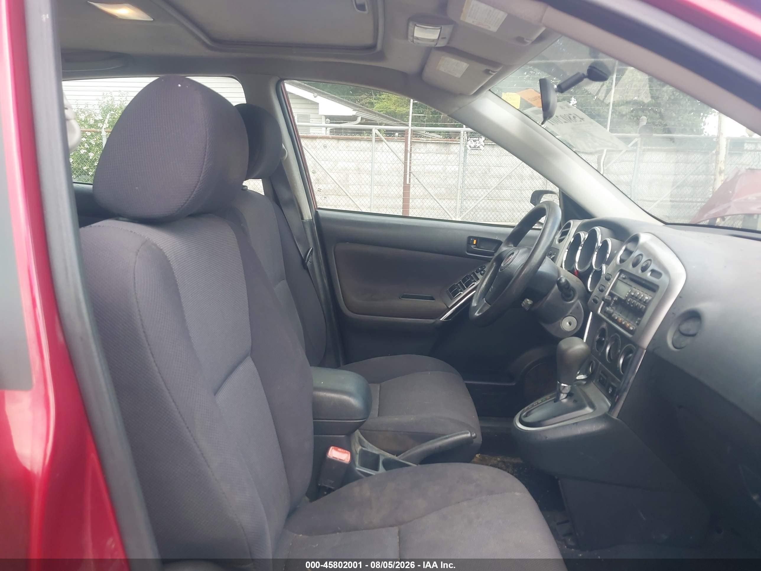 2004 Pontiac Vibe   Burgundy vin: 5Y2SL62844Z429505