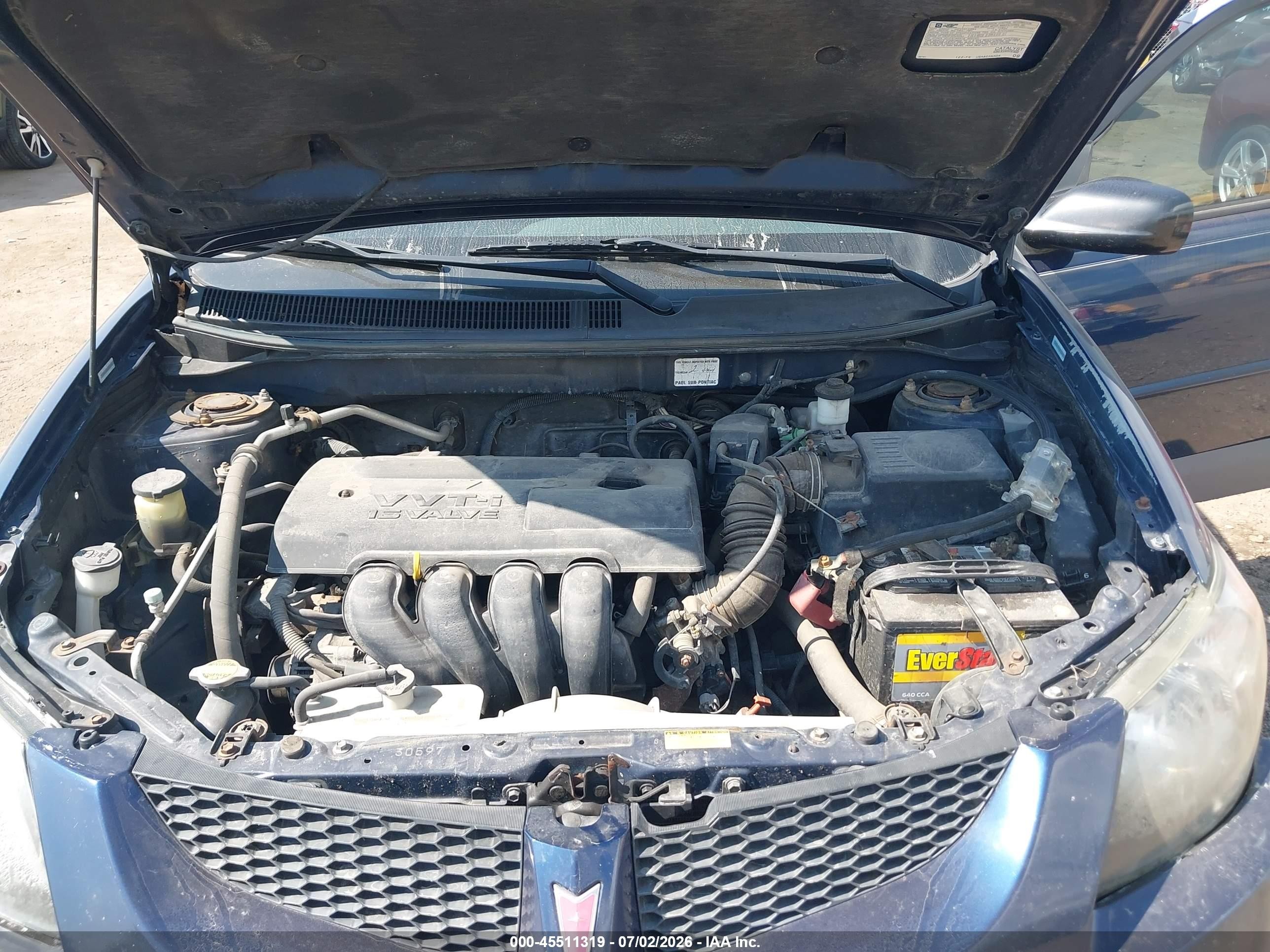 2004 Pontiac Vibe   Синий vin: 5Y2SL62844Z470409