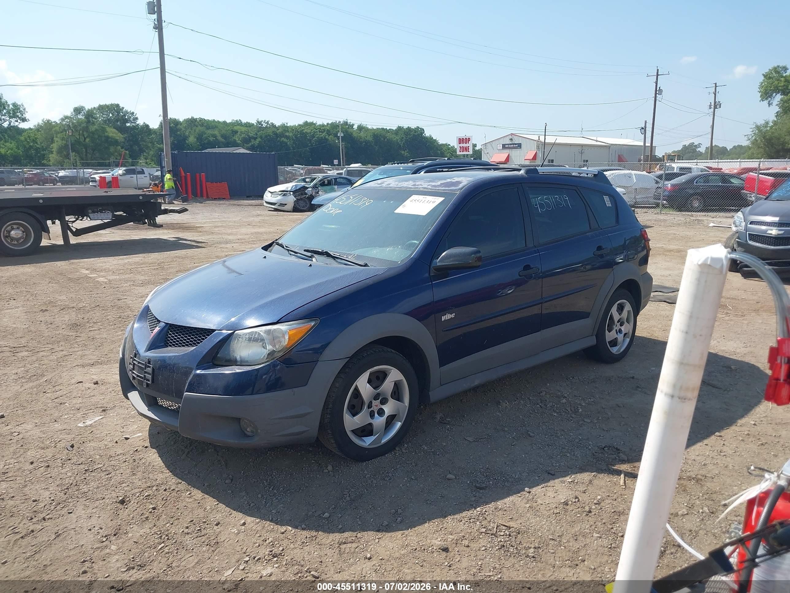 2004 Pontiac Vibe   Синий vin: 5Y2SL62844Z470409