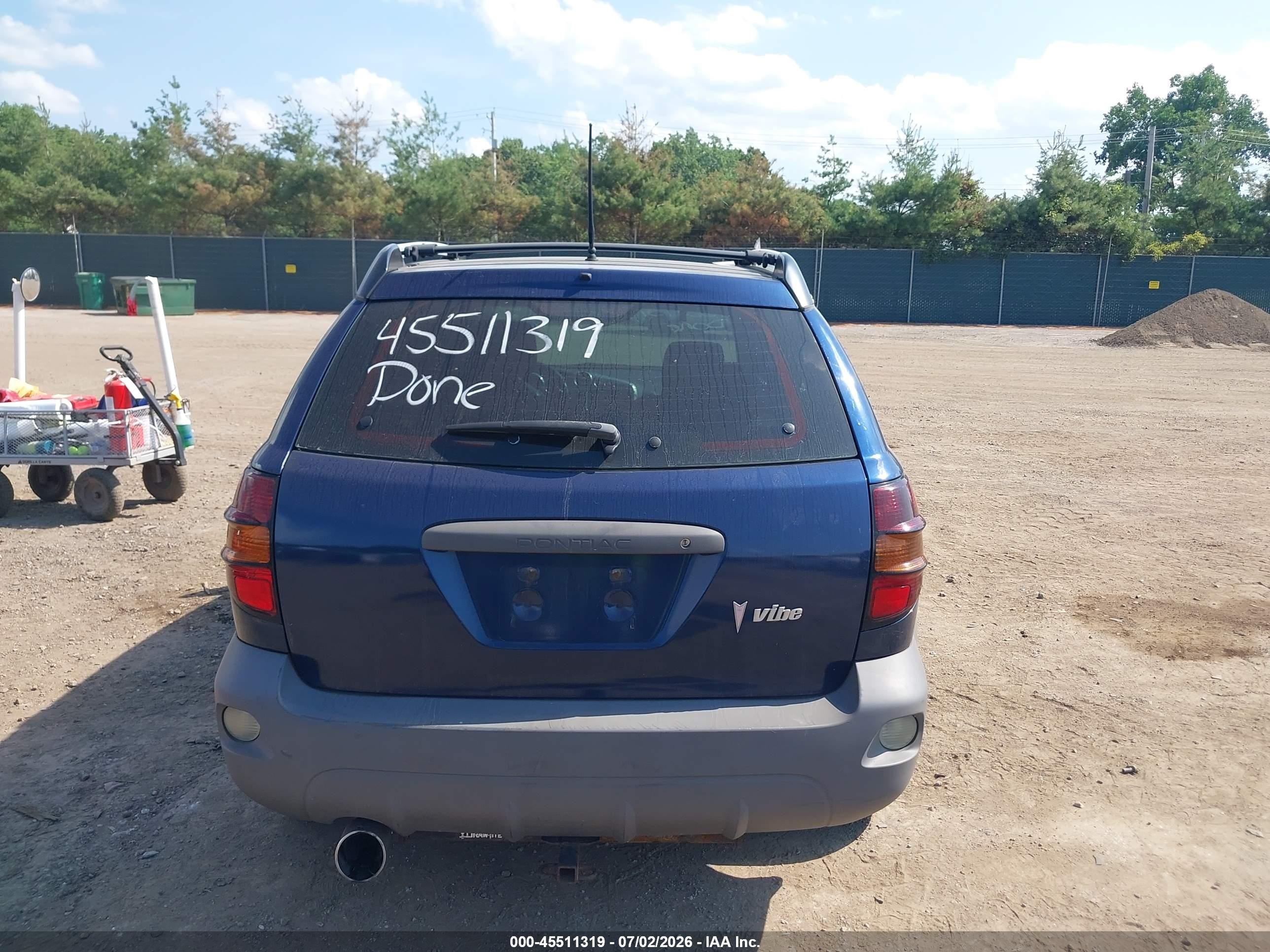 2004 Pontiac Vibe   Синий vin: 5Y2SL62844Z470409