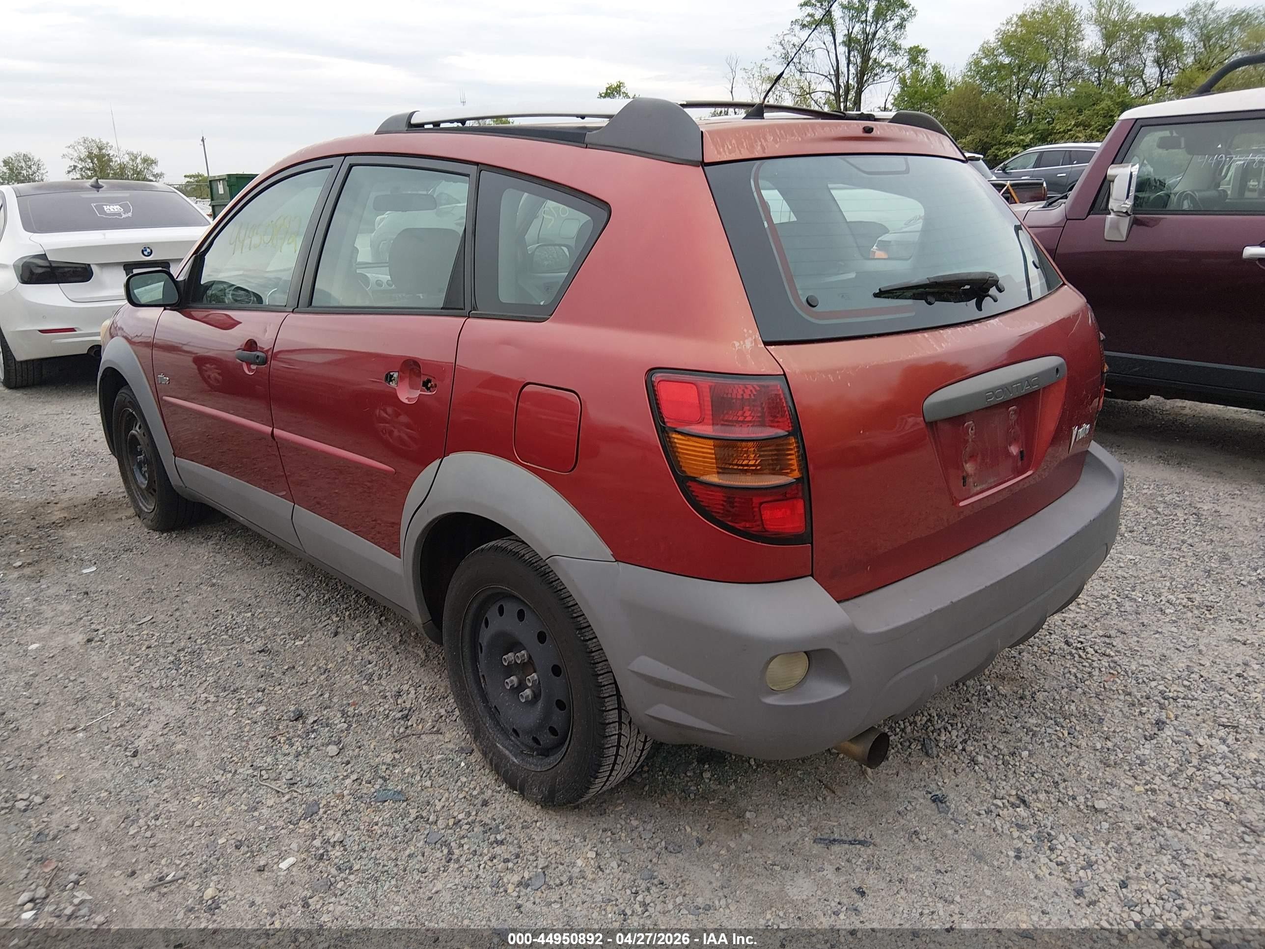2003 Pontiac Vibe   Red vin: 5Y2SL62853Z445985