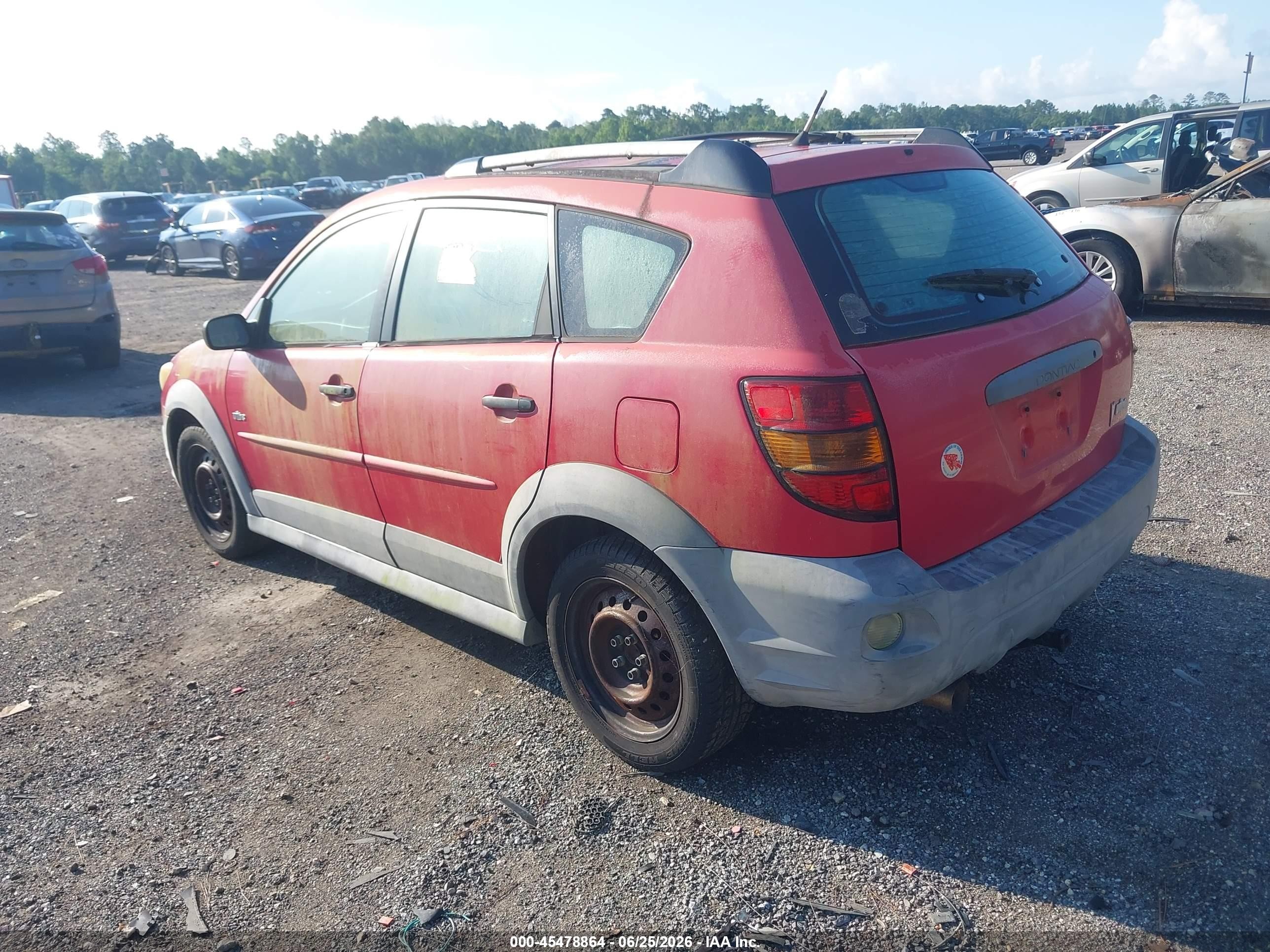 2004 Pontiac Vibe   Red vin: 5Y2SL62854Z462965