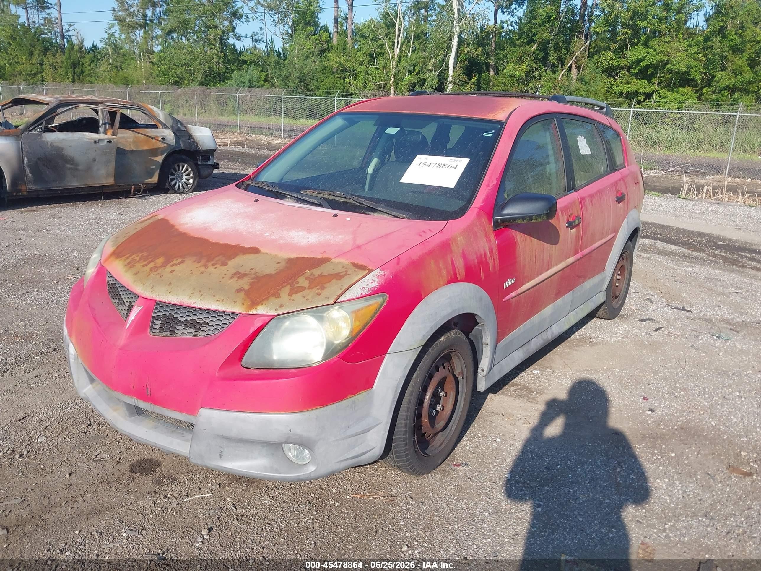 2004 Pontiac Vibe   Red vin: 5Y2SL62854Z462965