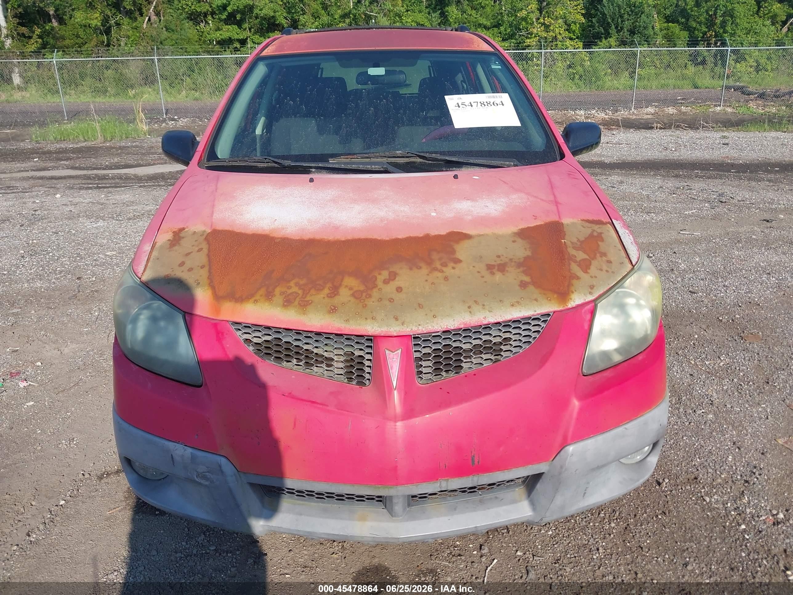 2004 Pontiac Vibe   Red vin: 5Y2SL62854Z462965