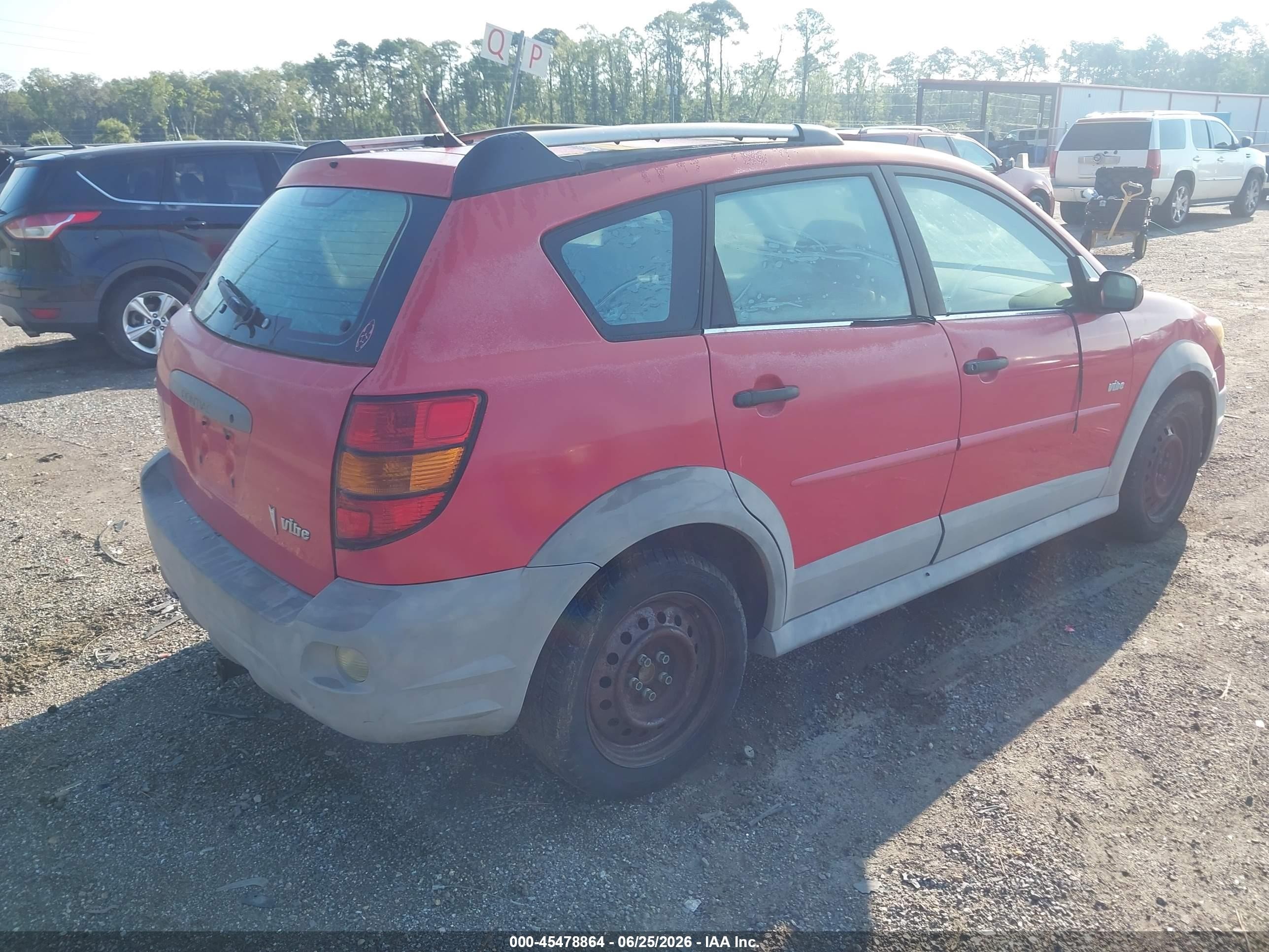 2004 Pontiac Vibe   Red vin: 5Y2SL62854Z462965