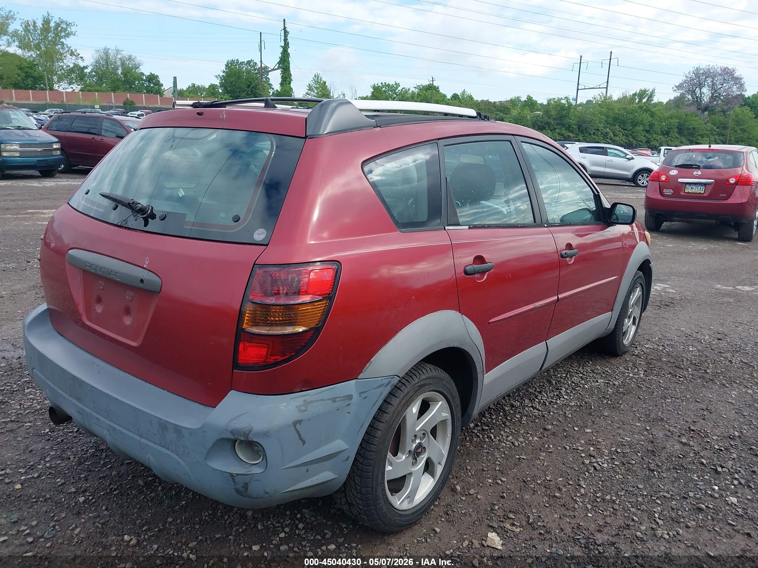 2003 Pontiac Vibe   Red vin: 5Y2SL62863Z423607