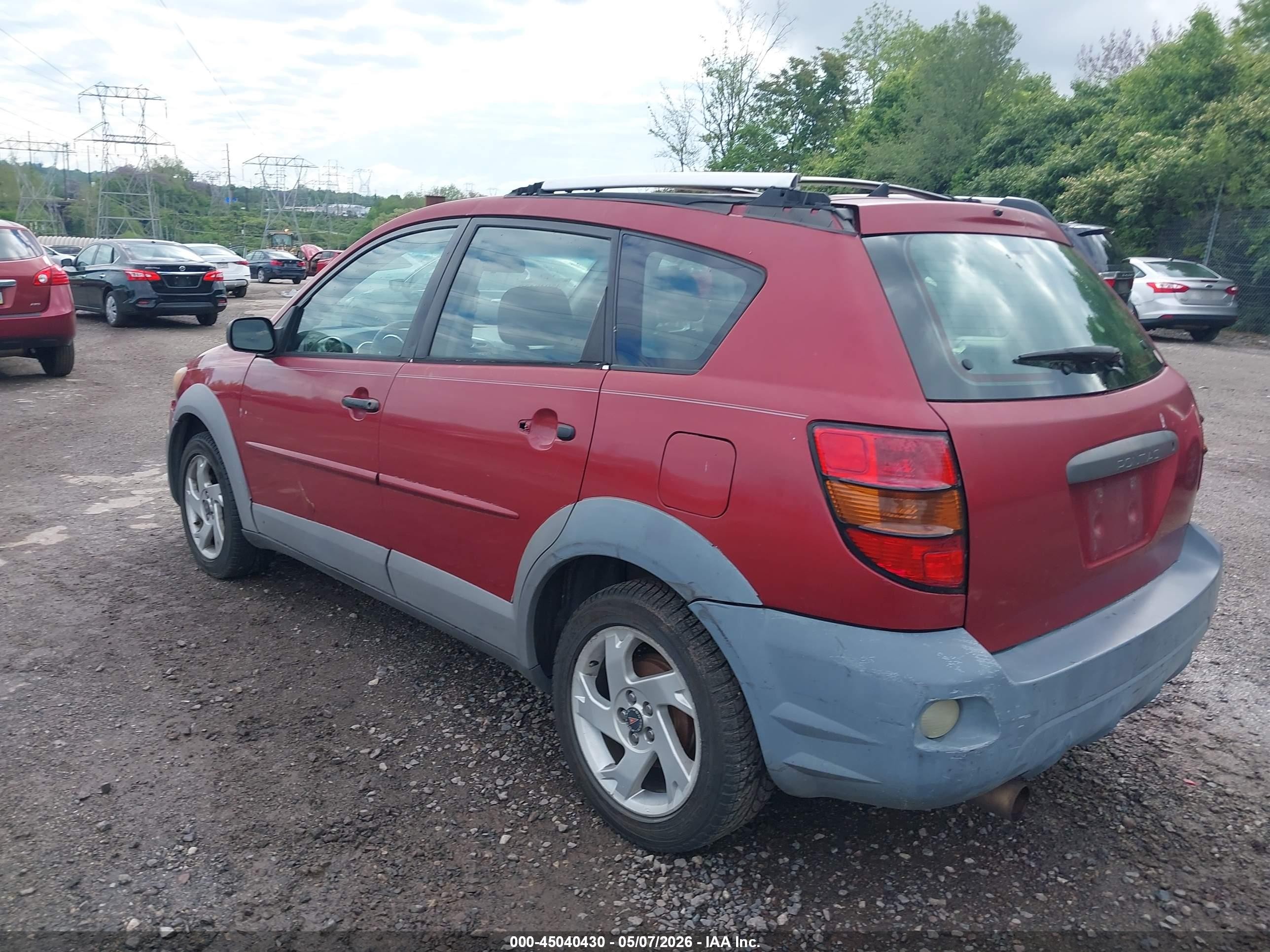 2003 Pontiac Vibe   Red vin: 5Y2SL62863Z423607