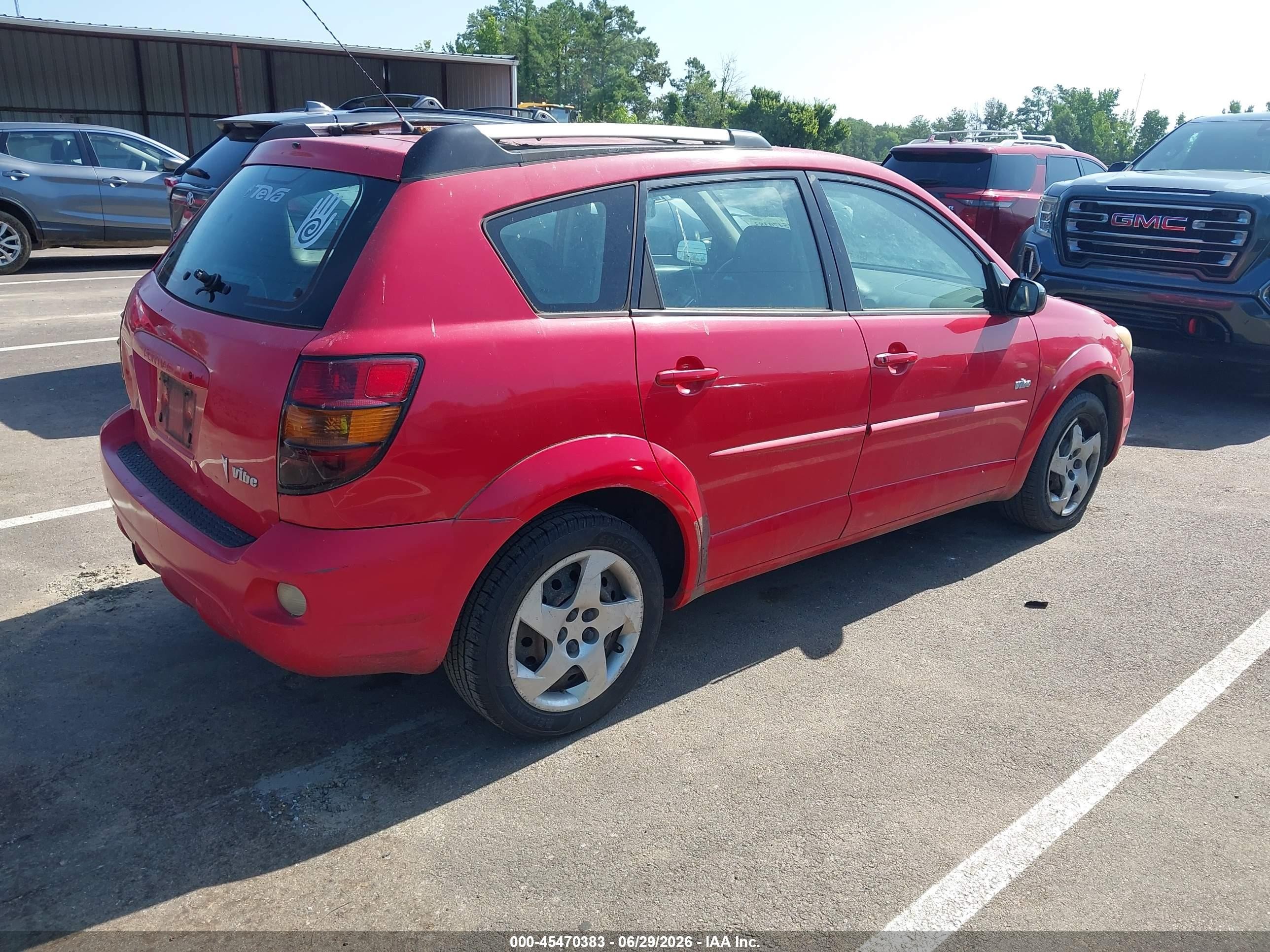 2003 Pontiac Vibe   Красный vin: 5Y2SL62873Z445115